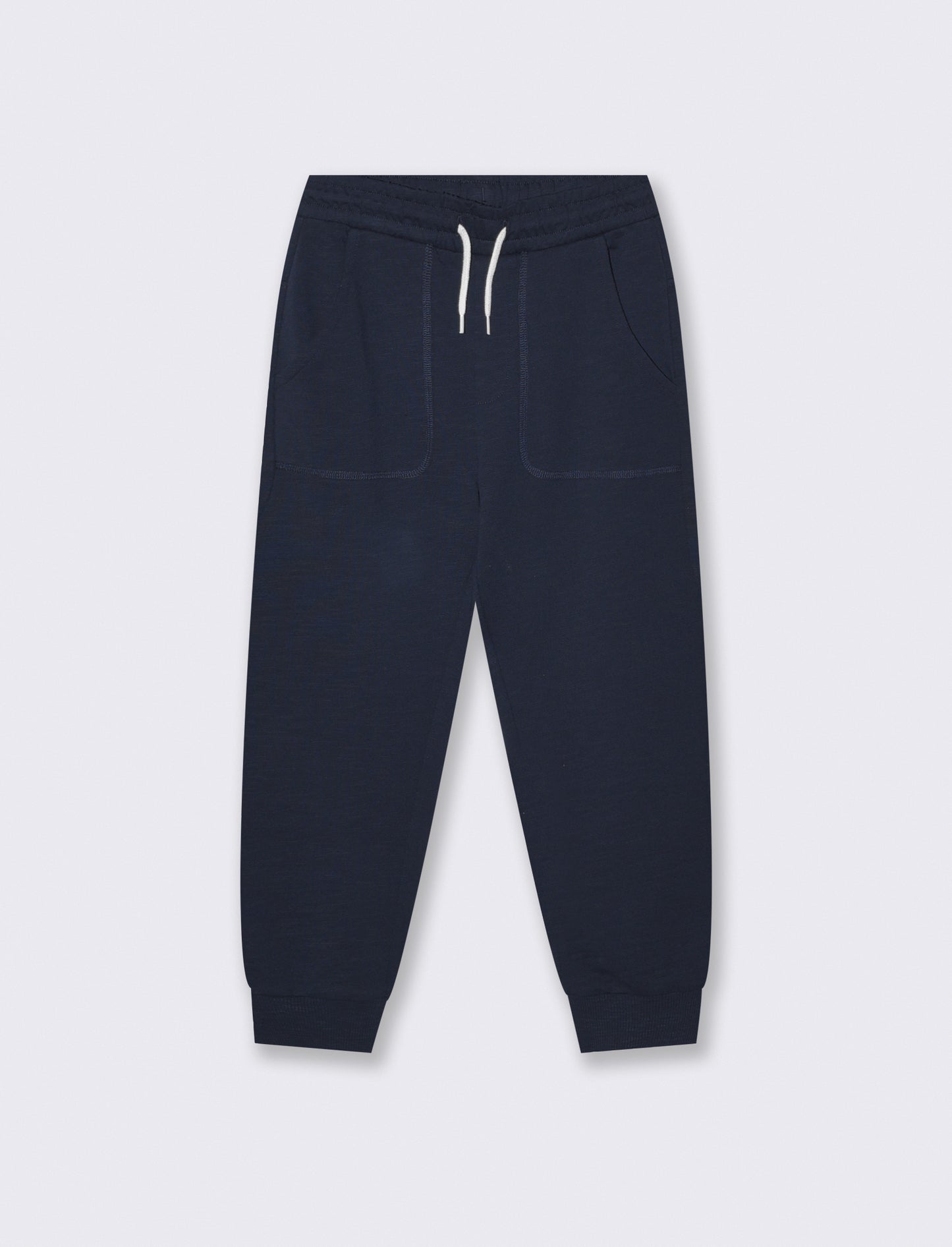 Jogger Comfort in Marled Cotton - Blue