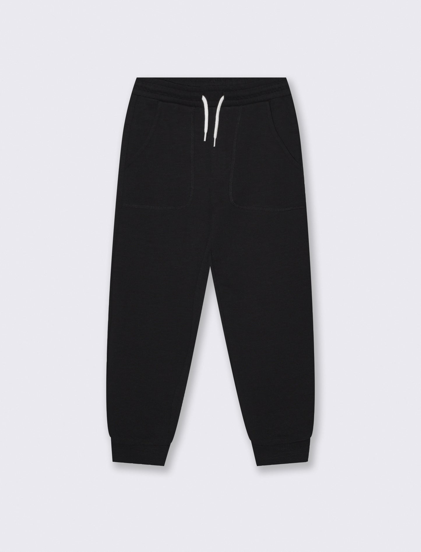 Jogger Comfort in Cotone Fiammato - Nero