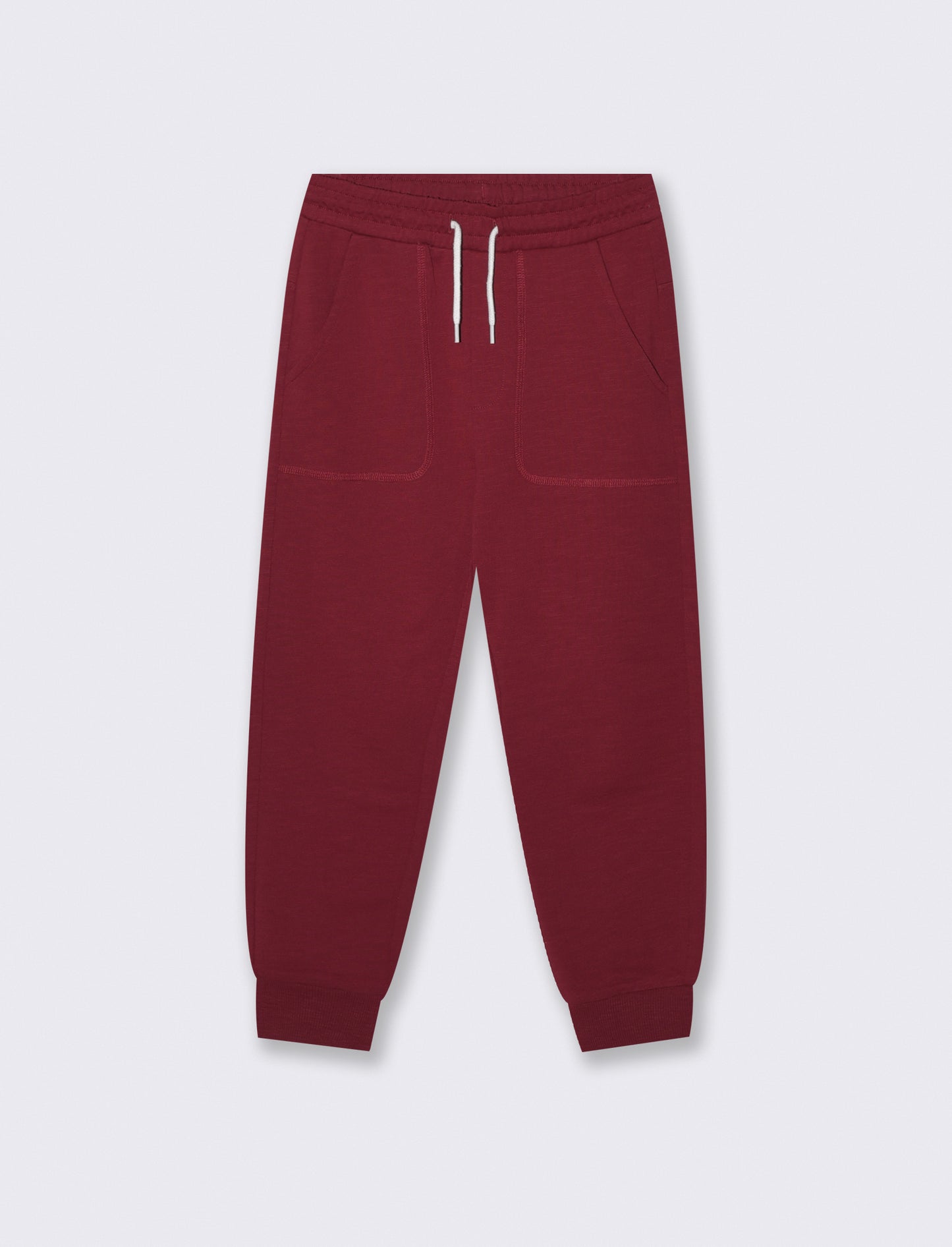 Jogger Comfort in Cotone Fiammato - Bordeaux