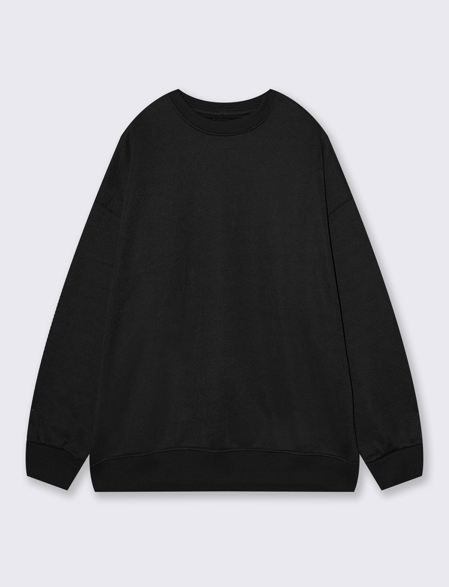 Basic oversized crewneck sweatshirt - Black