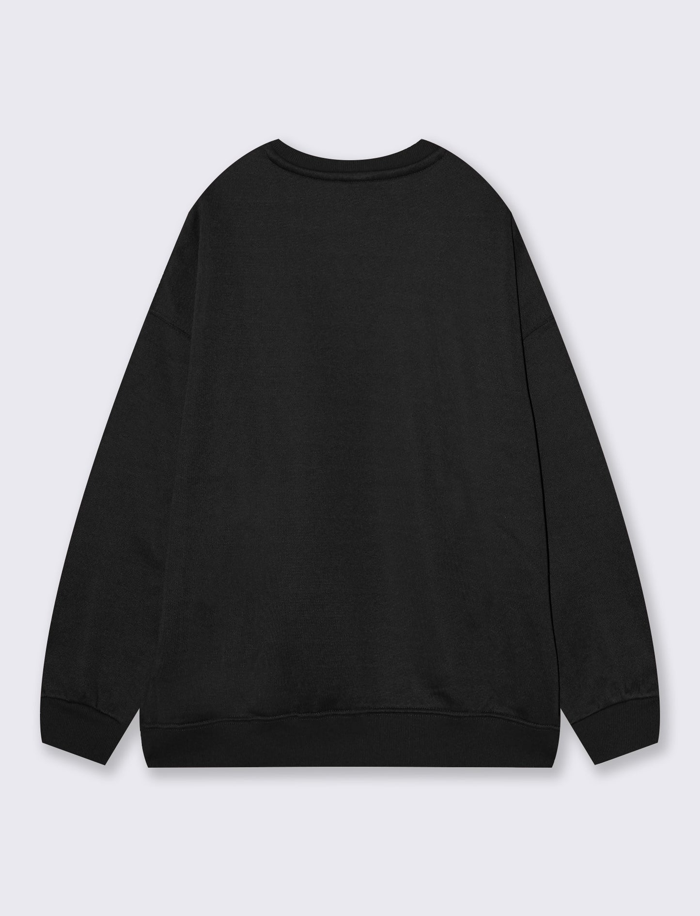 Basic oversized crewneck sweatshirt - Black