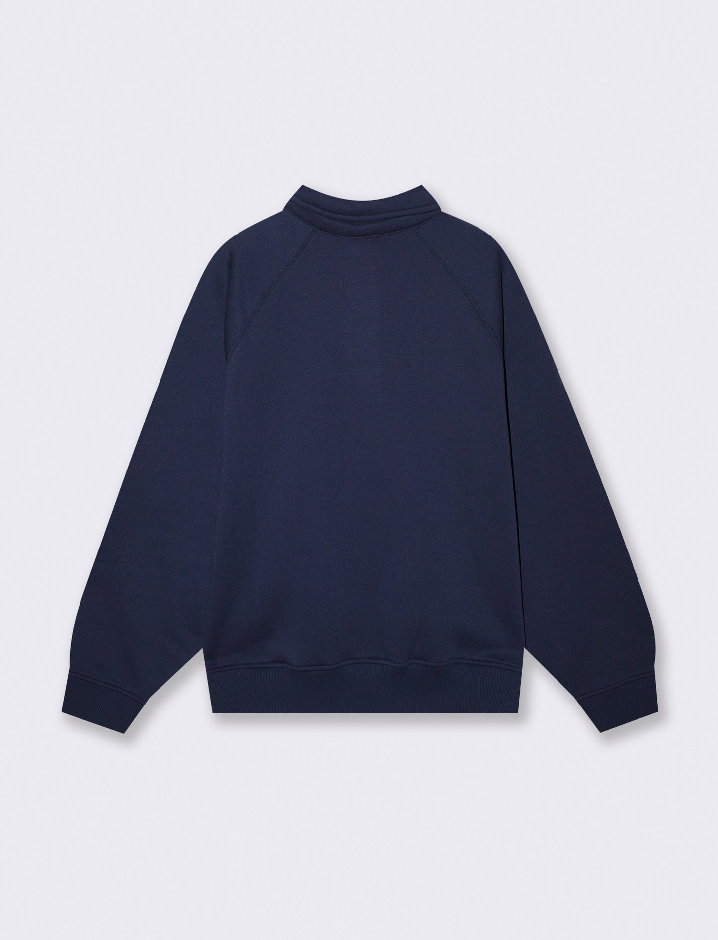 Felpa con colletto e manica raglan - Blu
