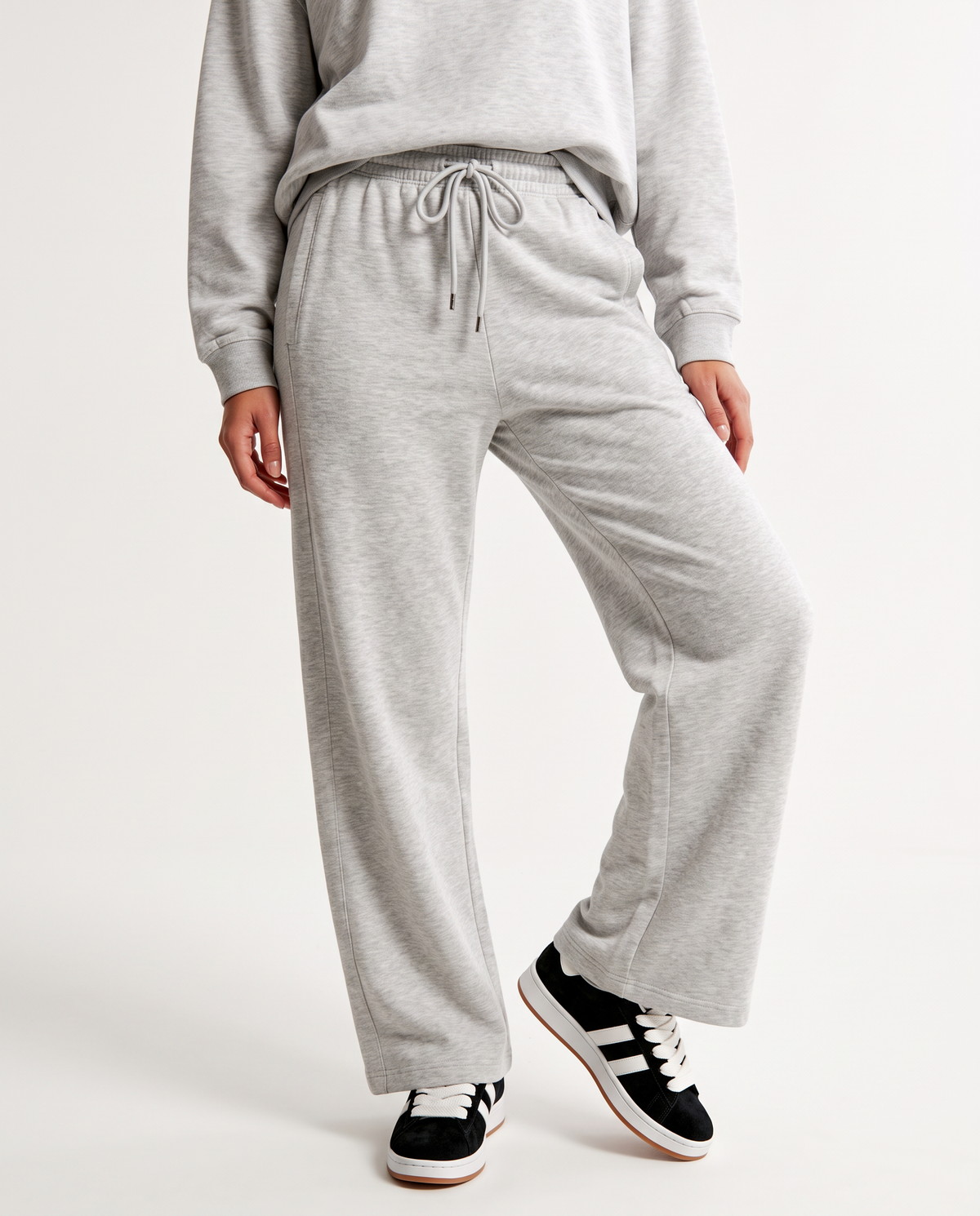 Fitness Pants with Elastic and Side Pockets - Grey
