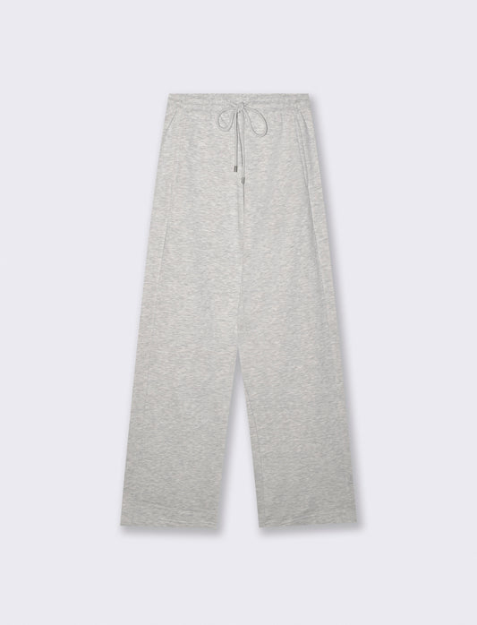 Pantafitness con elastico e tasche laterali - Grigio chiaro mel.