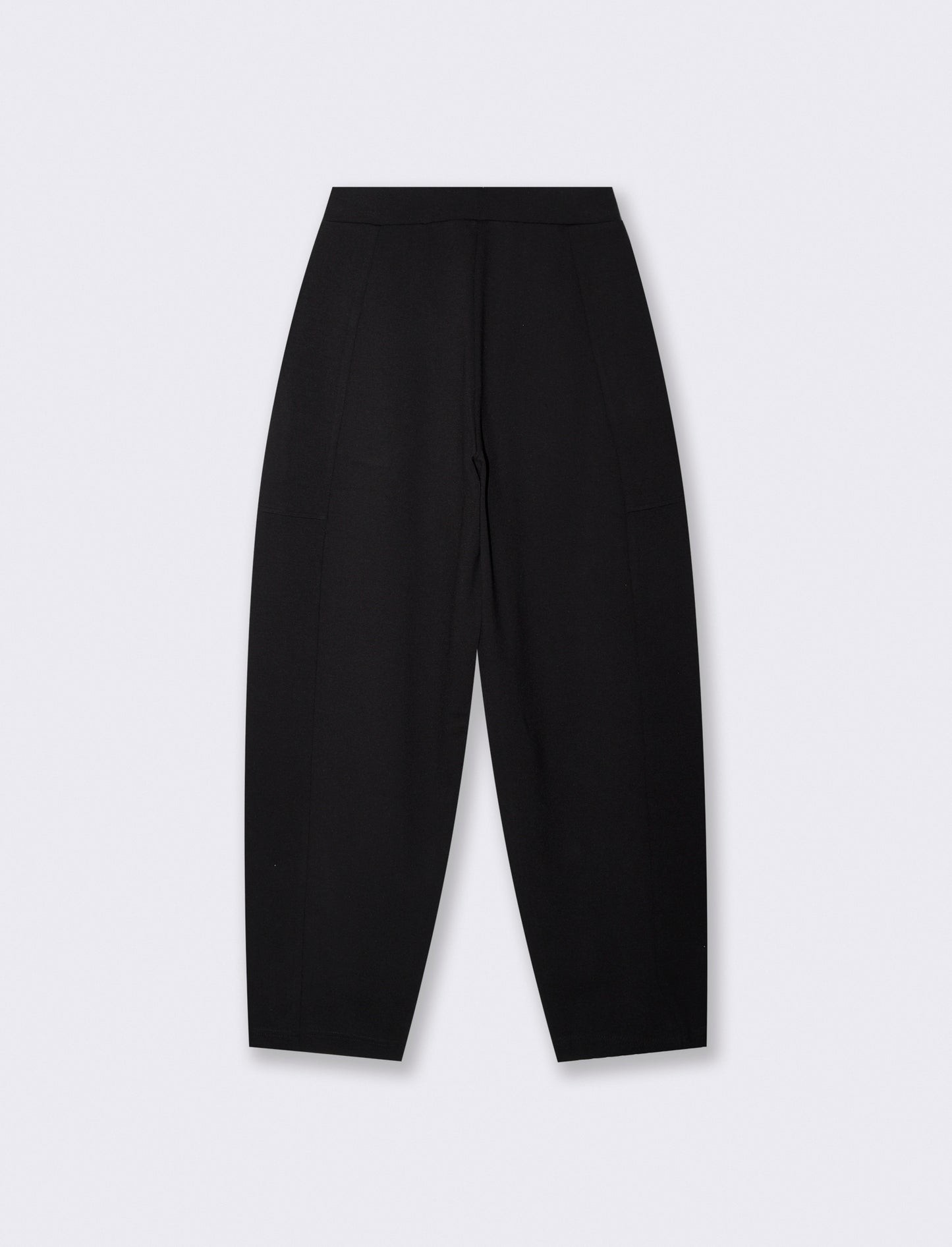 Pantalone con elastico e tasche laterali - Nero