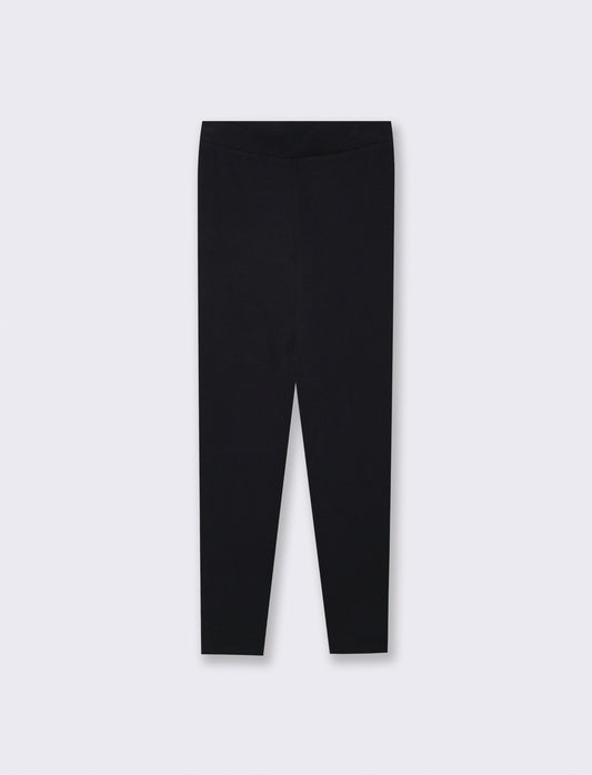 Leggings basico con elastico in vita - Nero