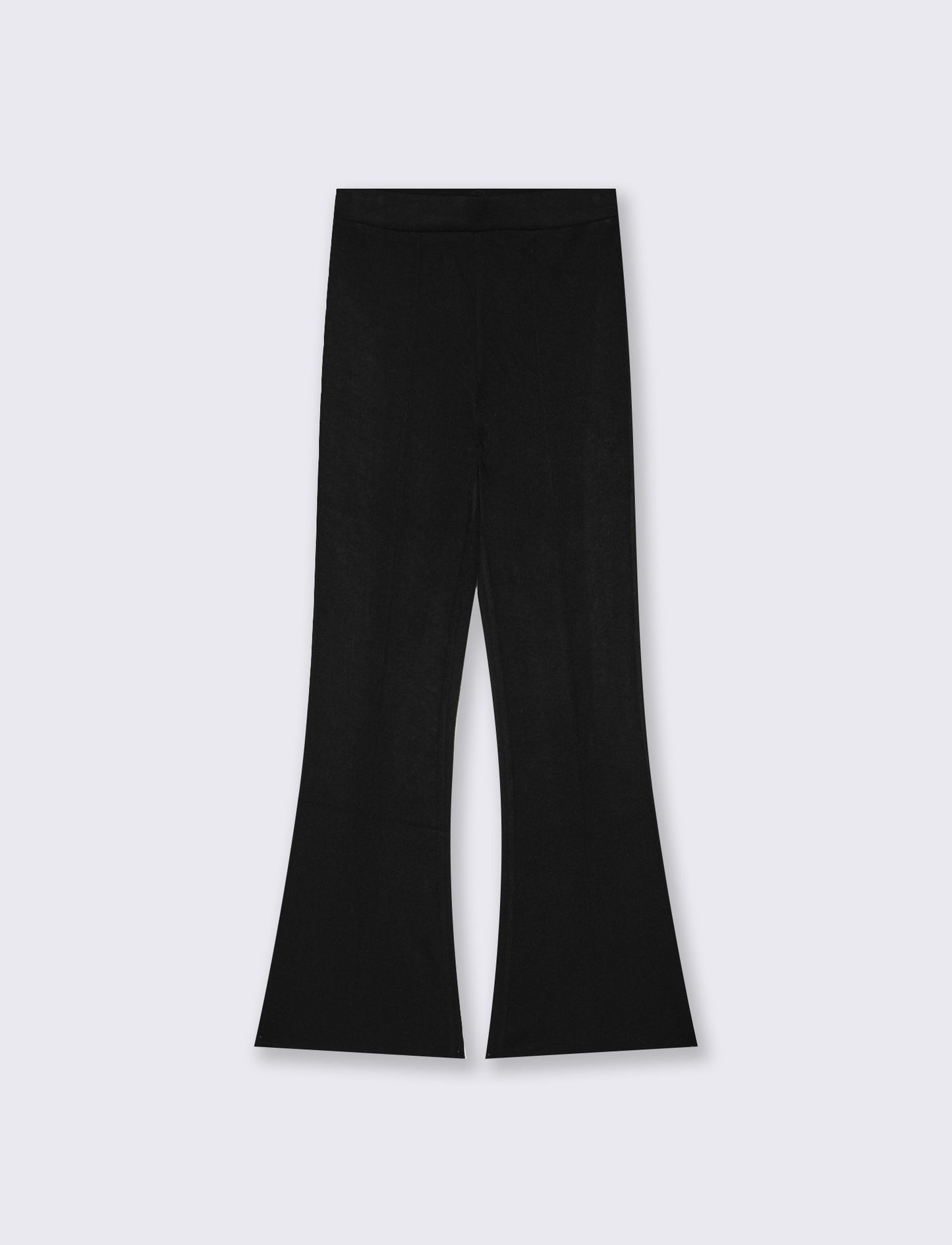 Flared leggings with elastic waistband - Black