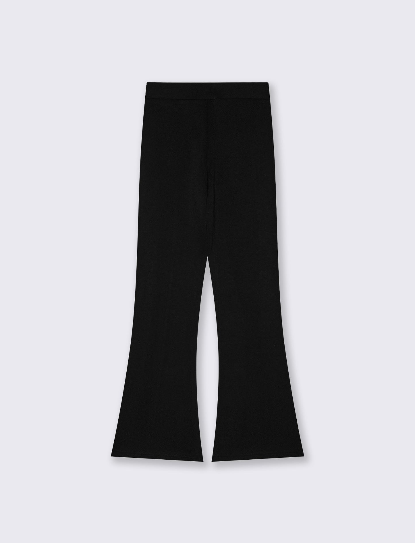 Flared leggings with elastic waistband - Black