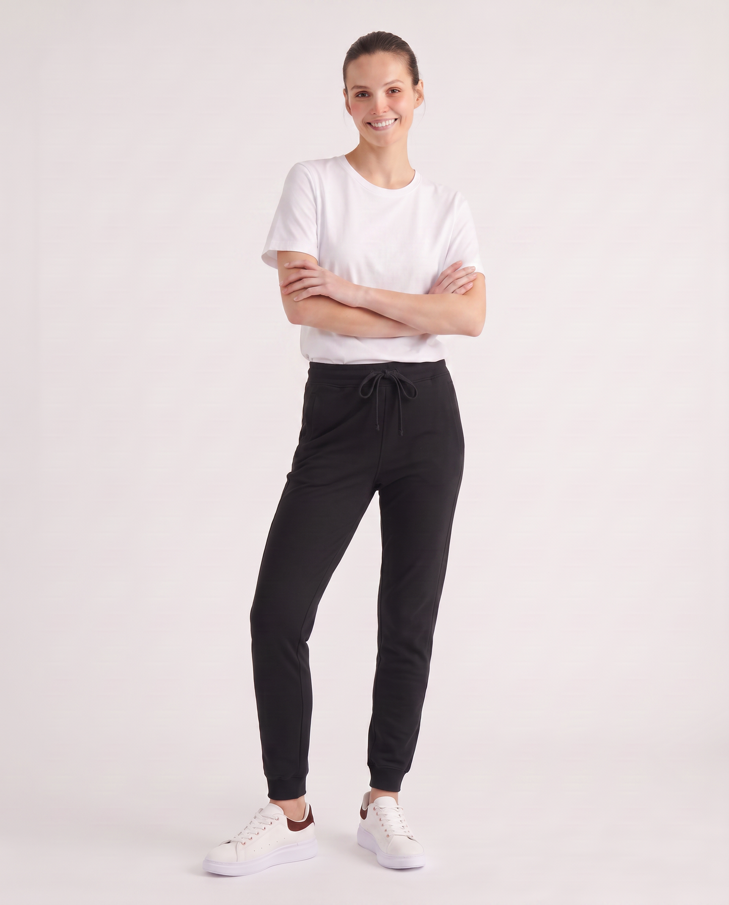 Pantafitness Slim con Coulisse ed Elastico - Nero
