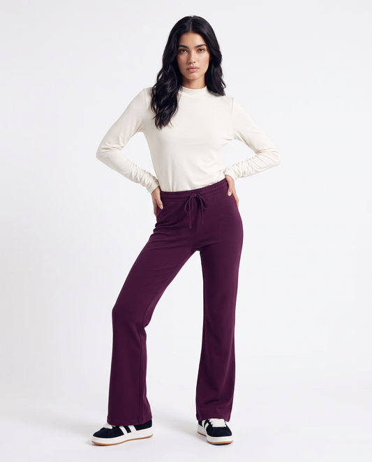 Pantafitness flare con coulisse in vita - Bordeaux