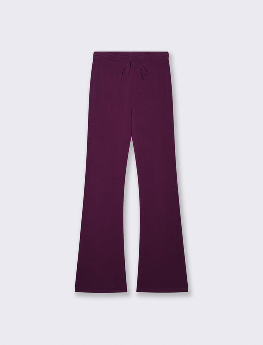 Fitness flare pants with drawstring waist - Red