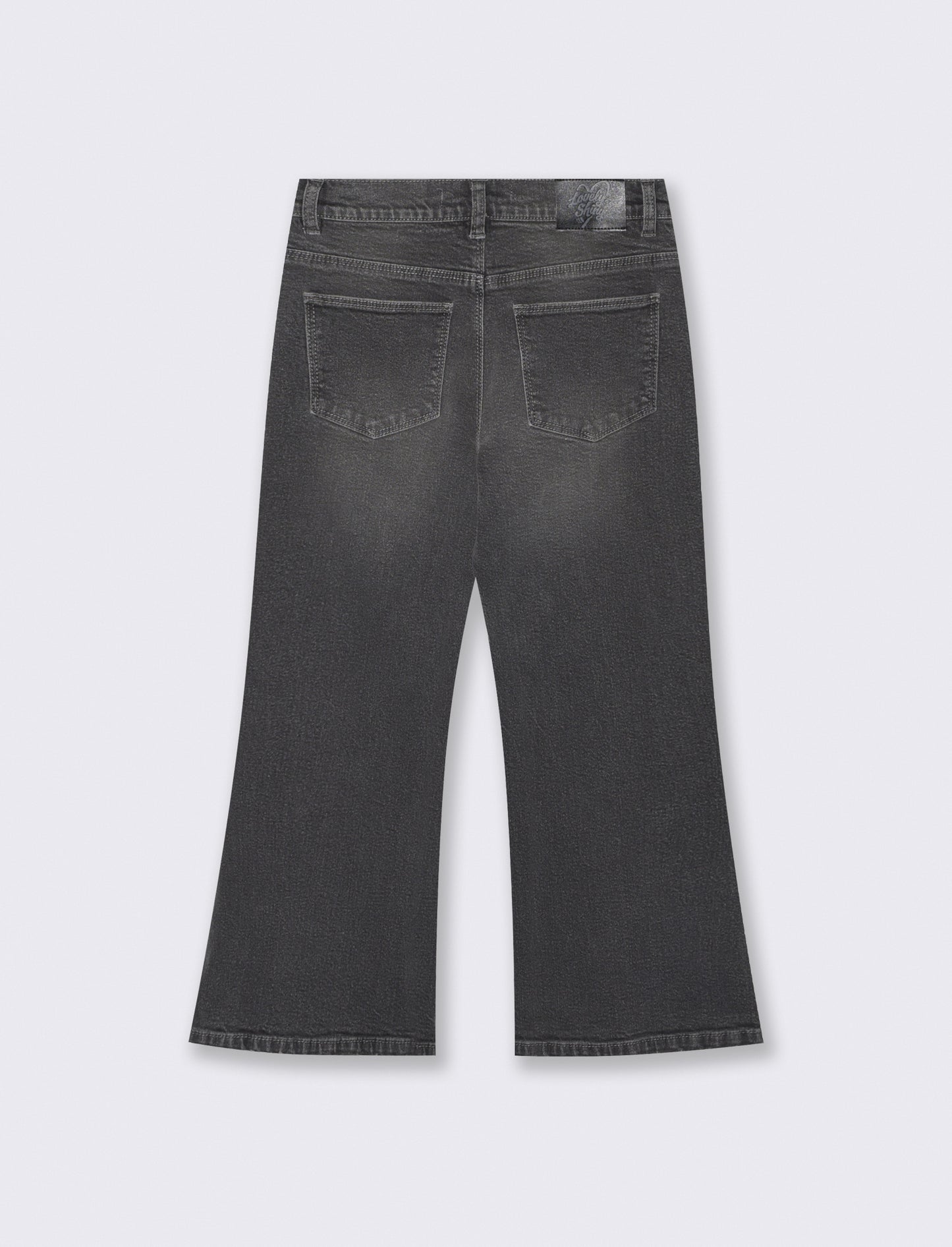 Jeans flare fit in denim elastico cinque tasche - Grigio scuro