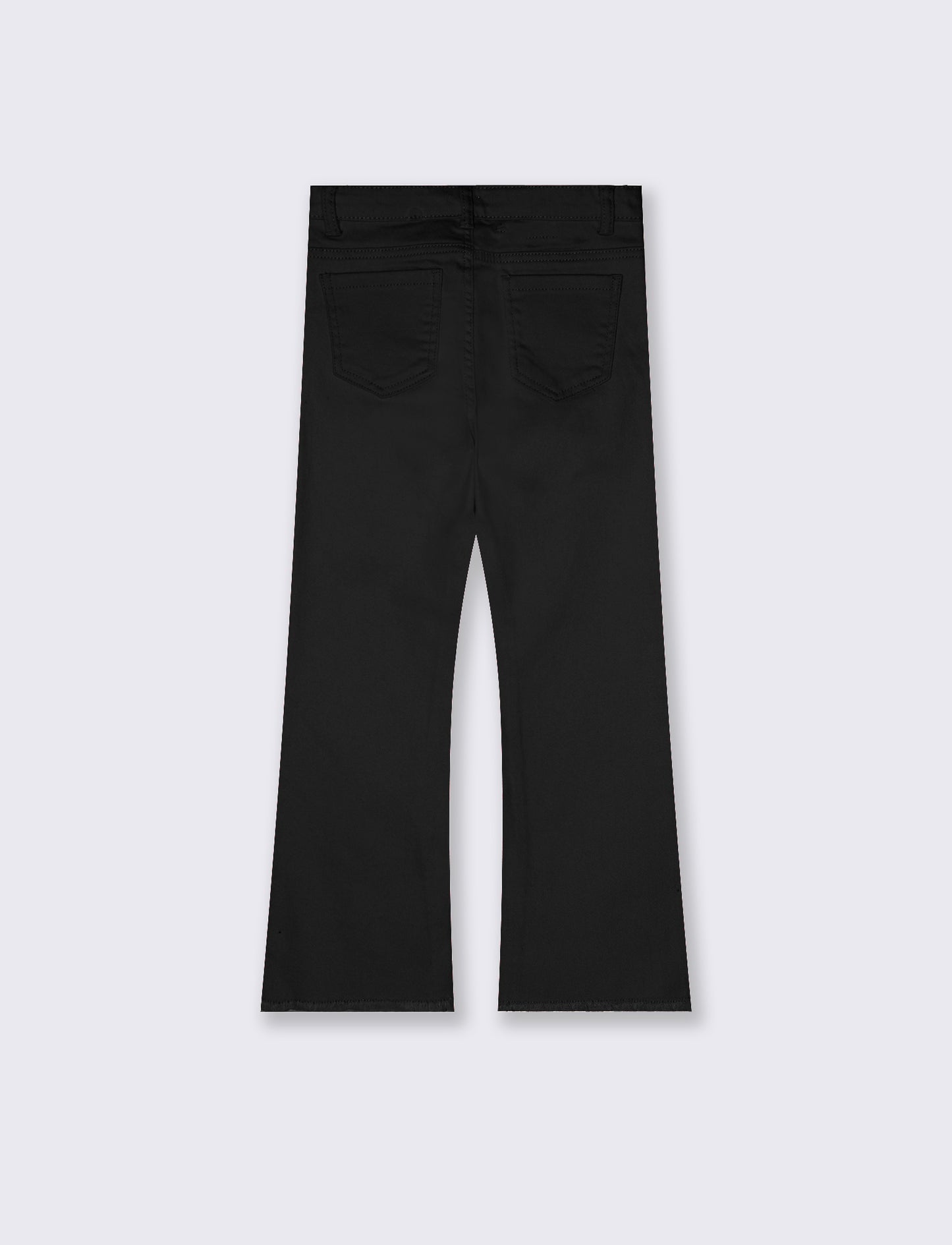 Pantaloni flare in cotone elastico comodi - Nero