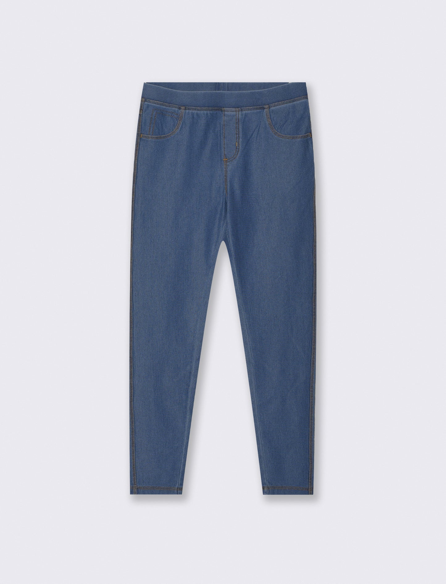 Leggings denim in cotone elasticizzato - Denim