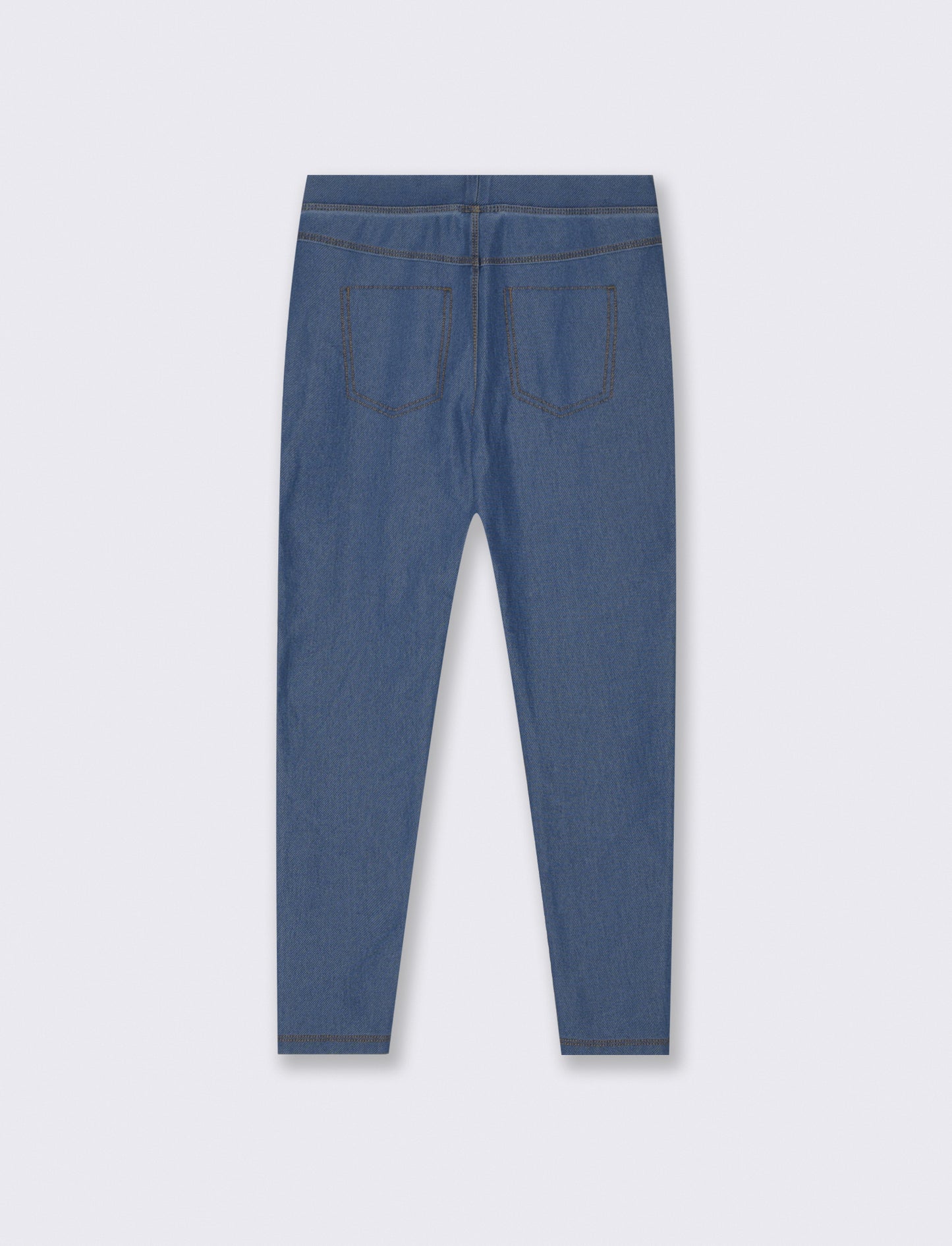 Leggings denim in cotone elasticizzato - Denim