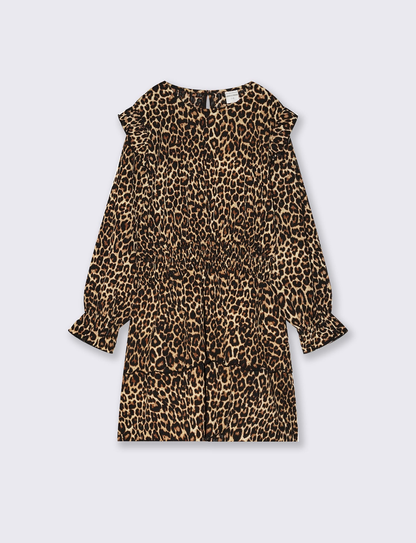 Girls' Dress in Crinkled Fabric - Animalier