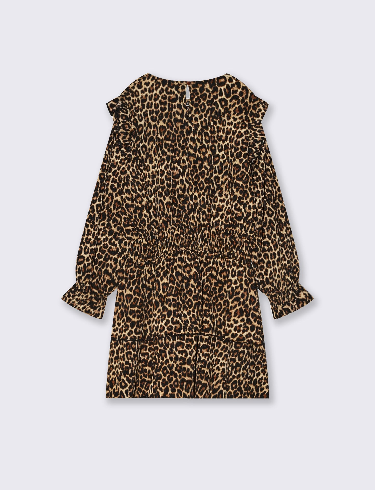 Girls' Dress in Crinkled Fabric - Animalier