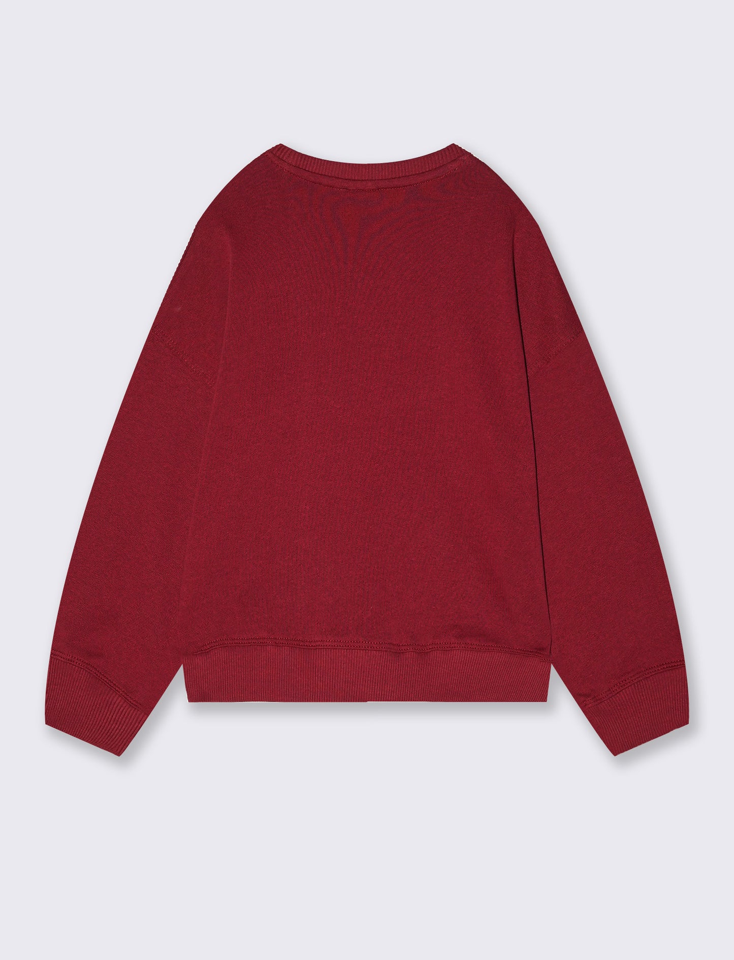Felpa girocollo casual con stampe uniche - Bordeaux
