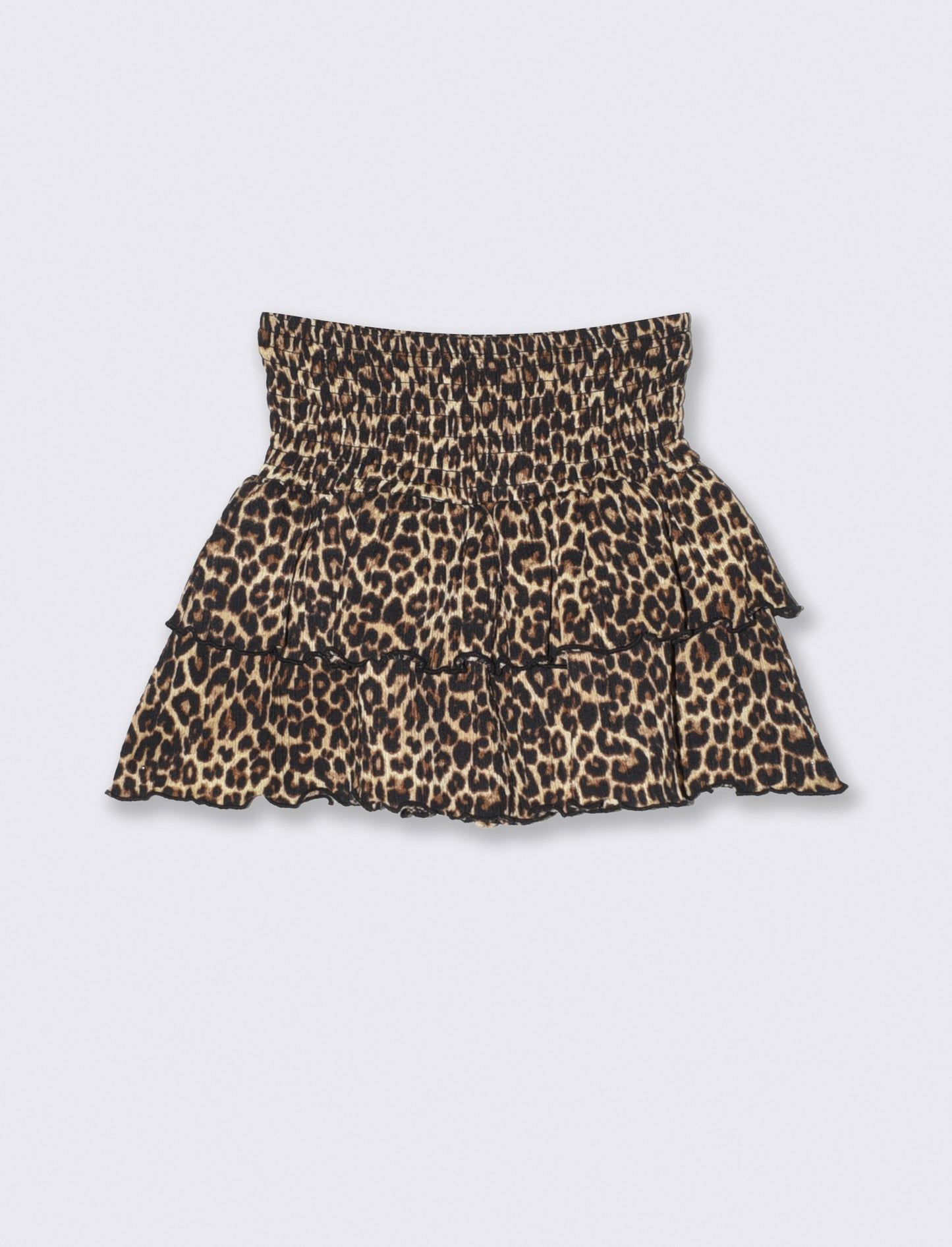 Gonna da bambina in tessuto increspato - Leopardato