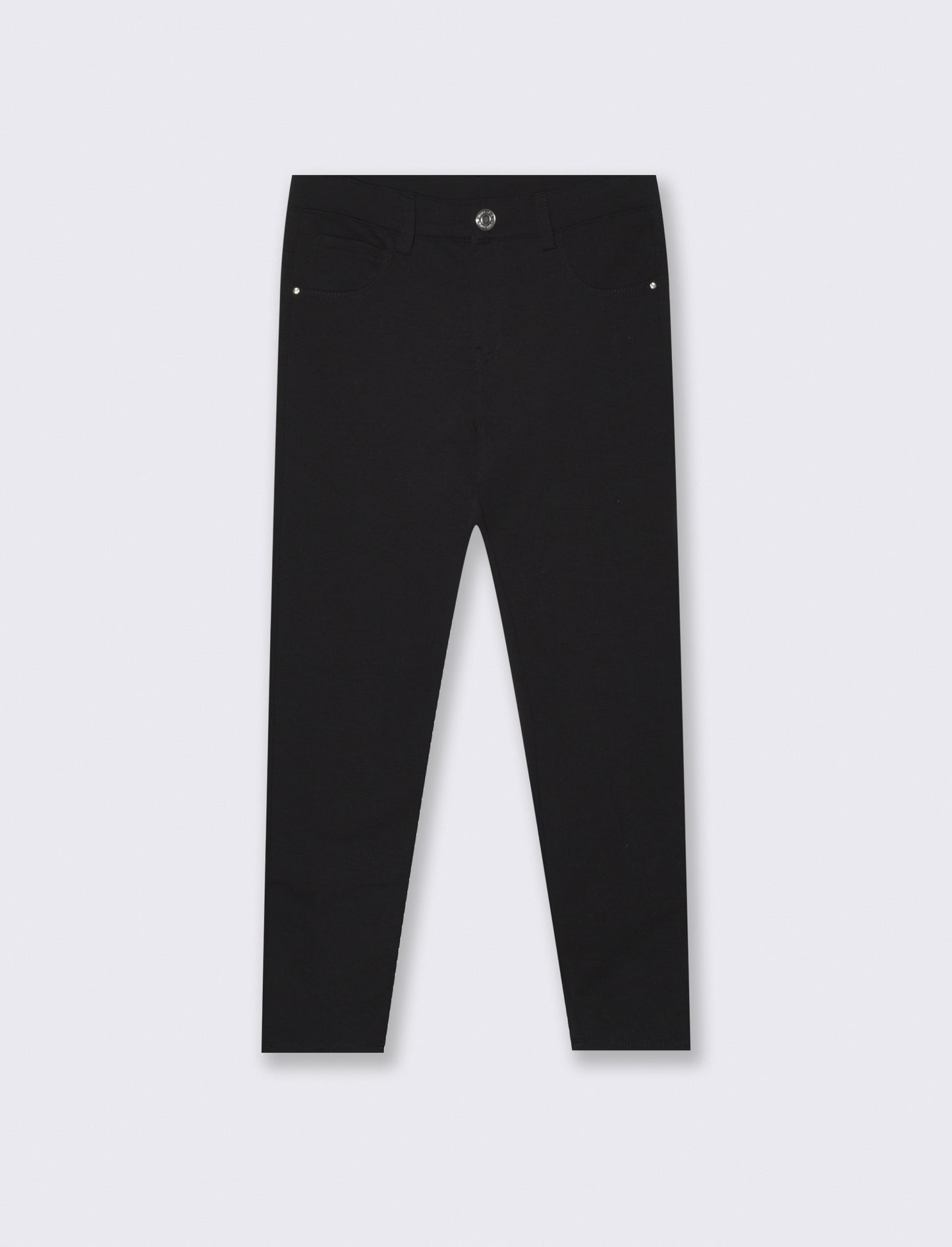 French Terry Skinny Pants - Black