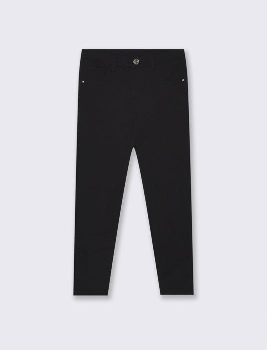 Pantaloni skinny in felpa French Terry - Nero