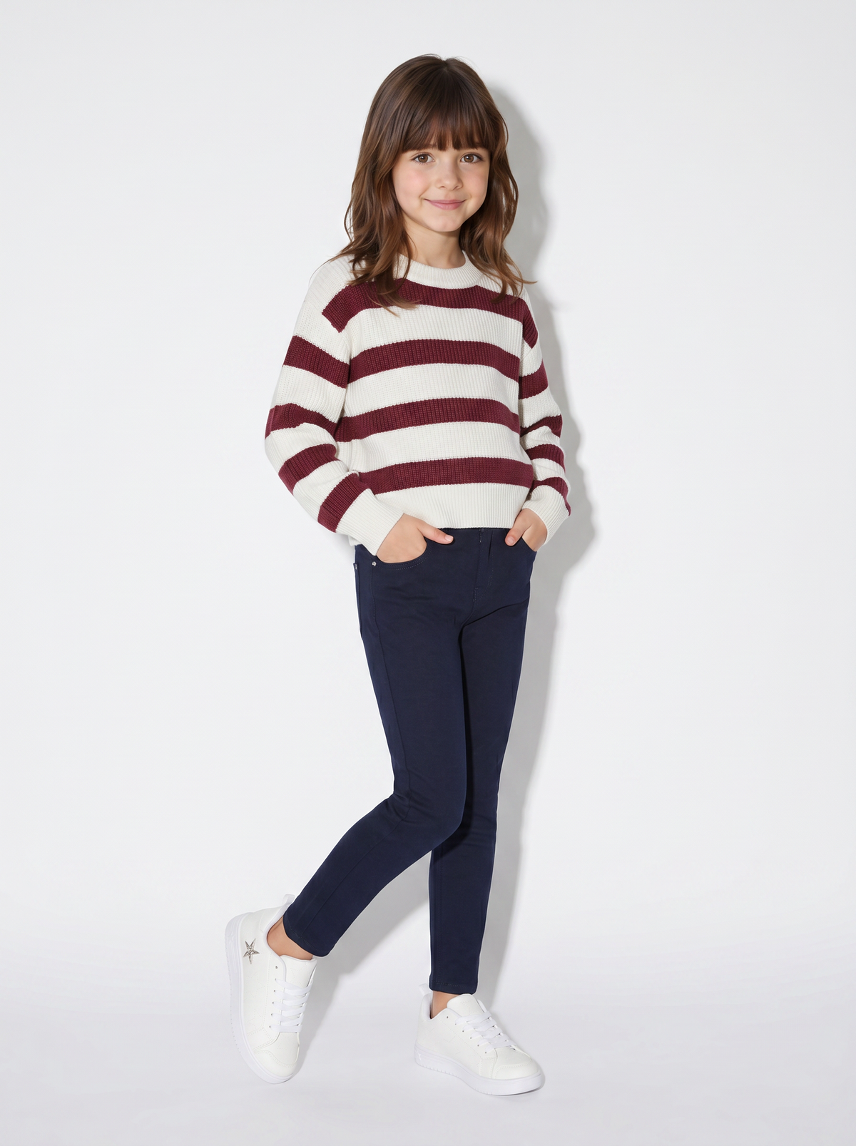 French Terry Skinny Pants - Blue
