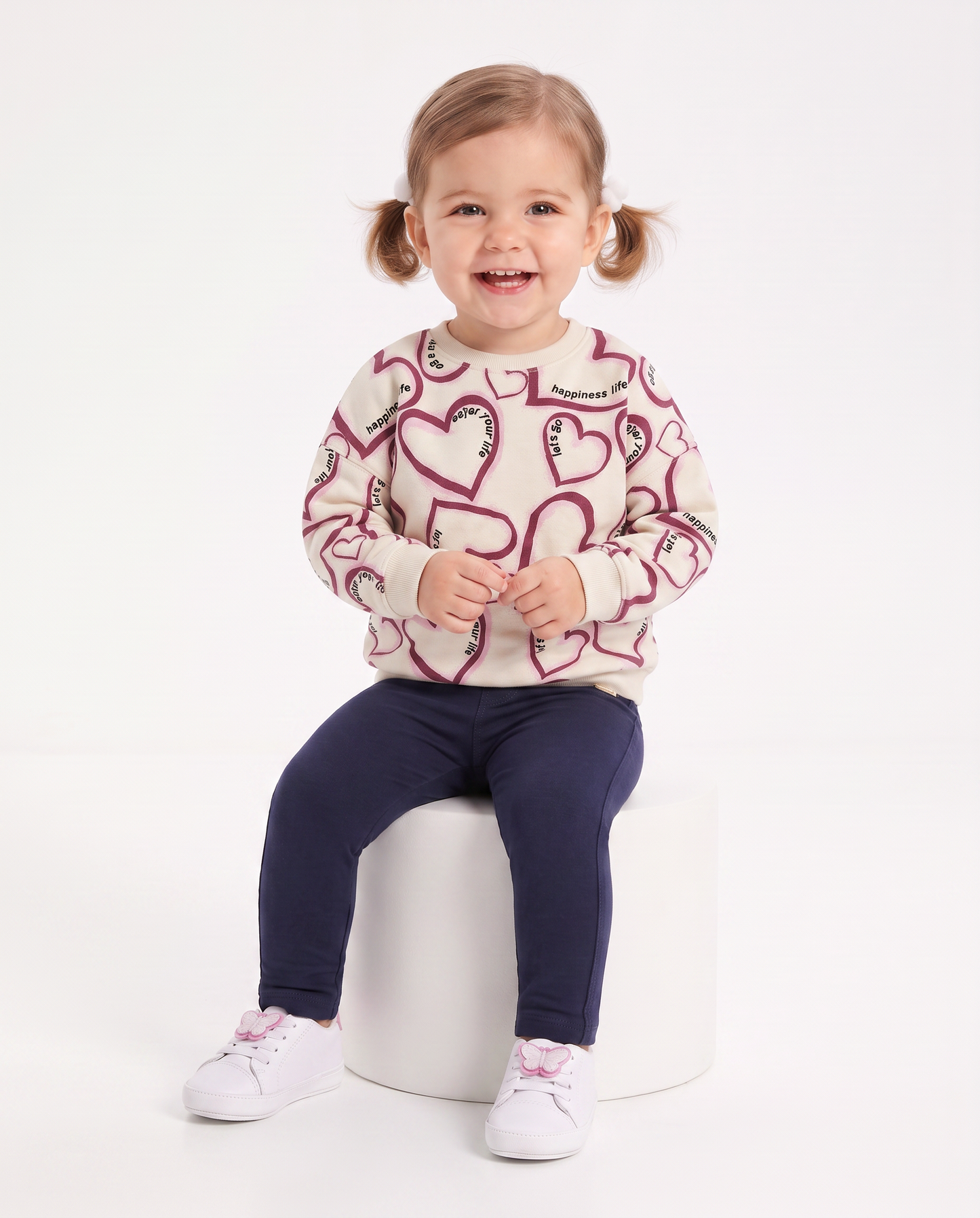 Leggings in felpa elastica con tasche - Blu