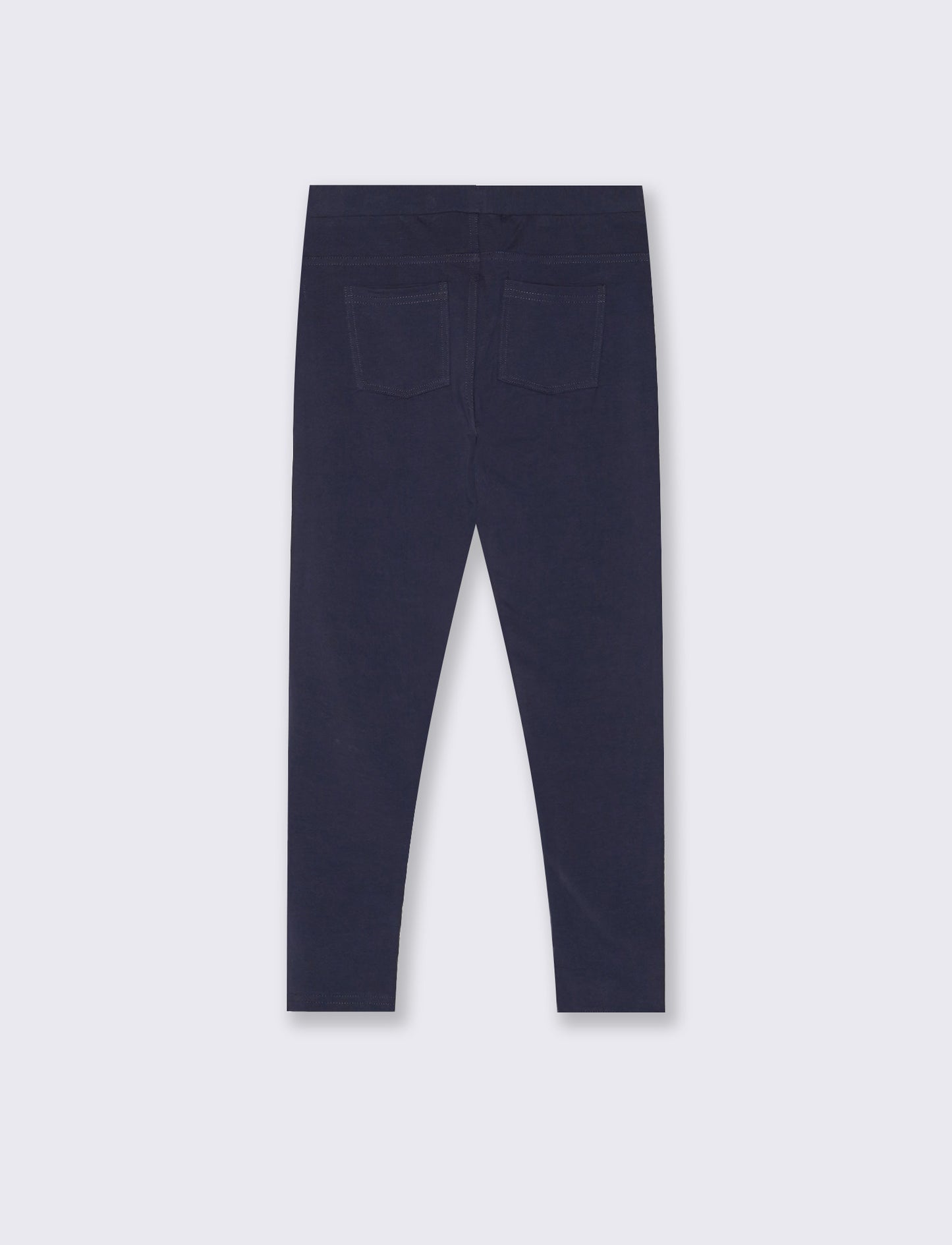 Leggings in felpa elastica con tasche - Blu
