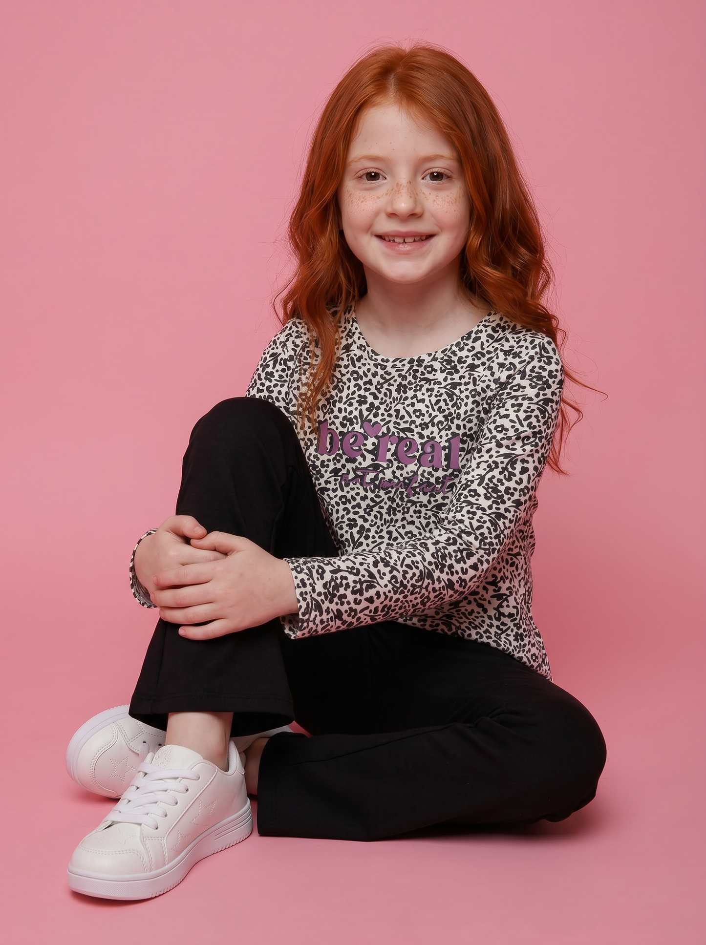 Long sleeve T-shirt with glossy print - Multicolor