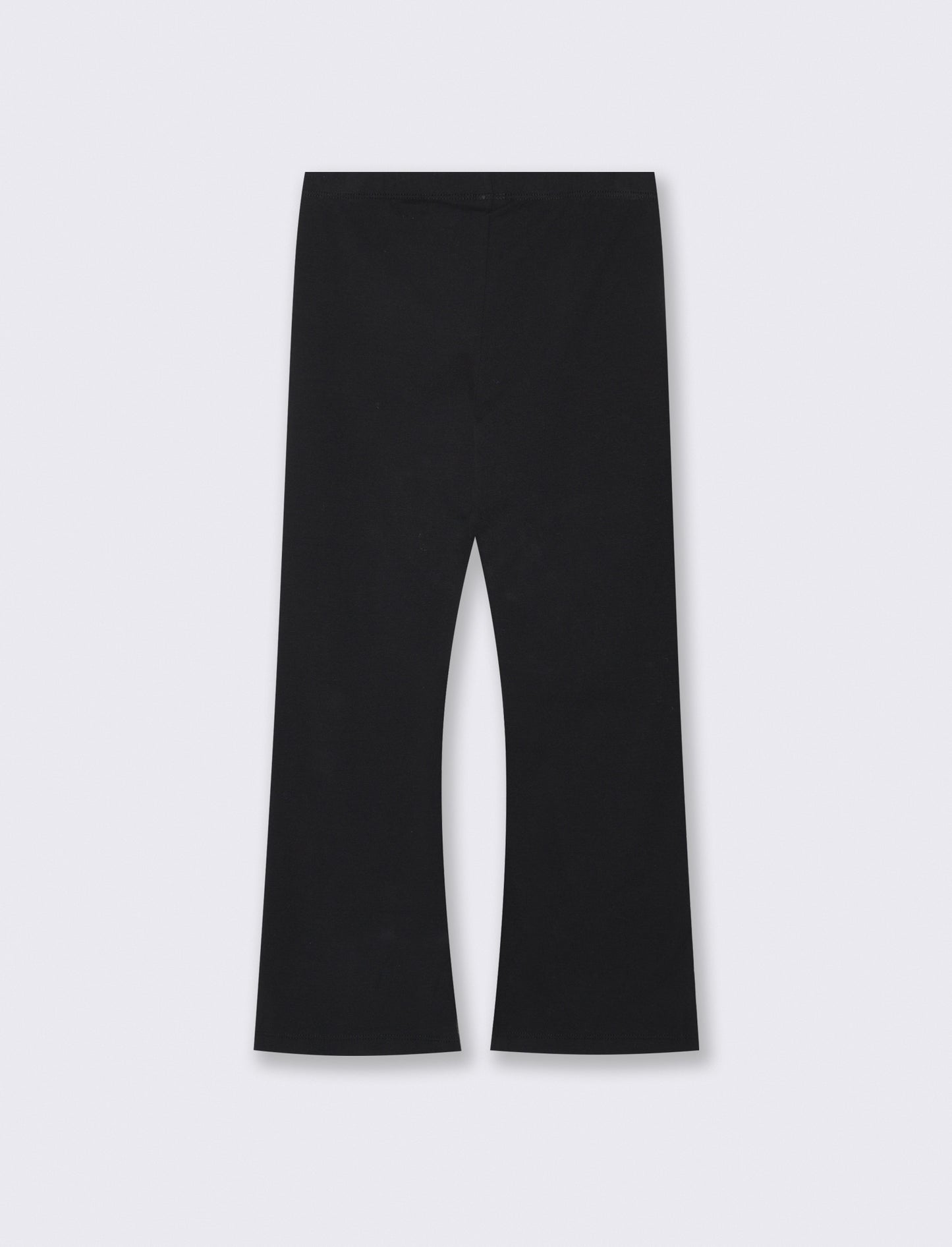 Cotton Stretch Flared Leggings - Black