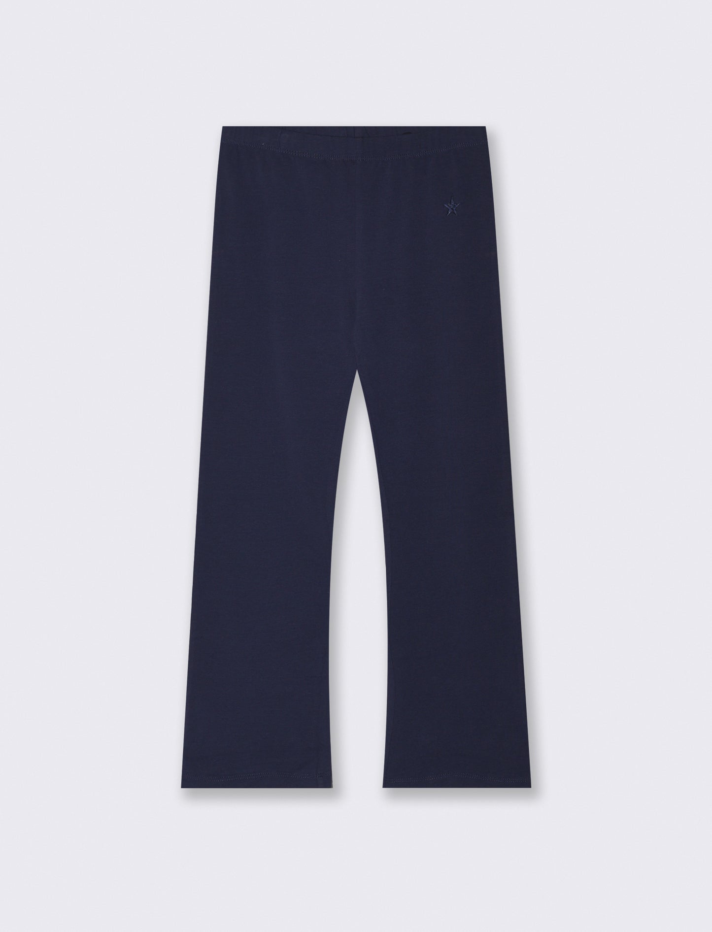 Cotton Stretch Flared Leggings - Blue