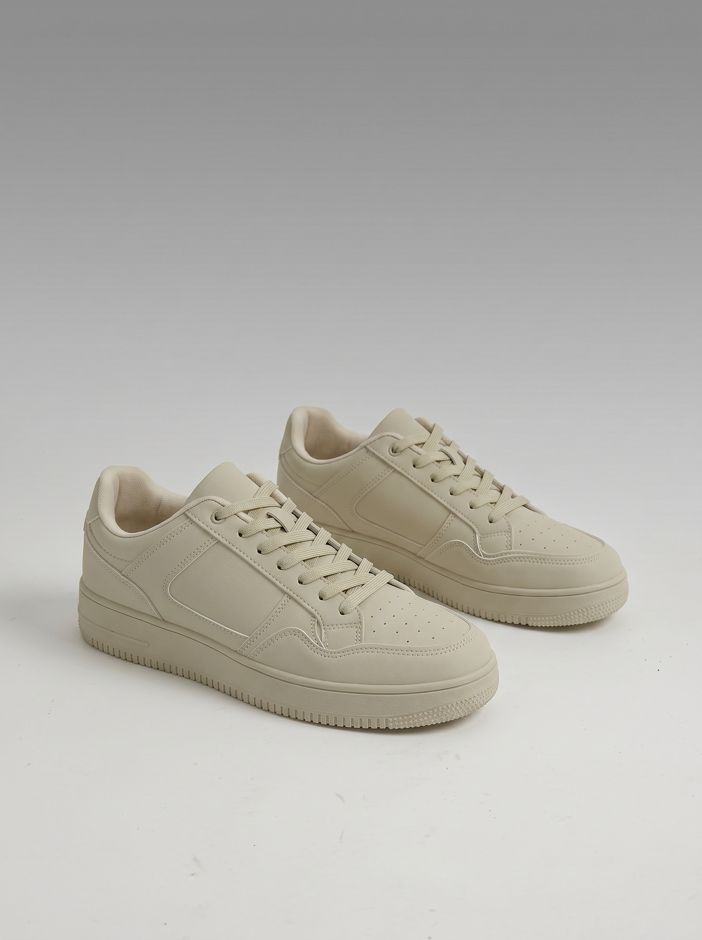Sneakers beige monocolore da uomo - Beige
