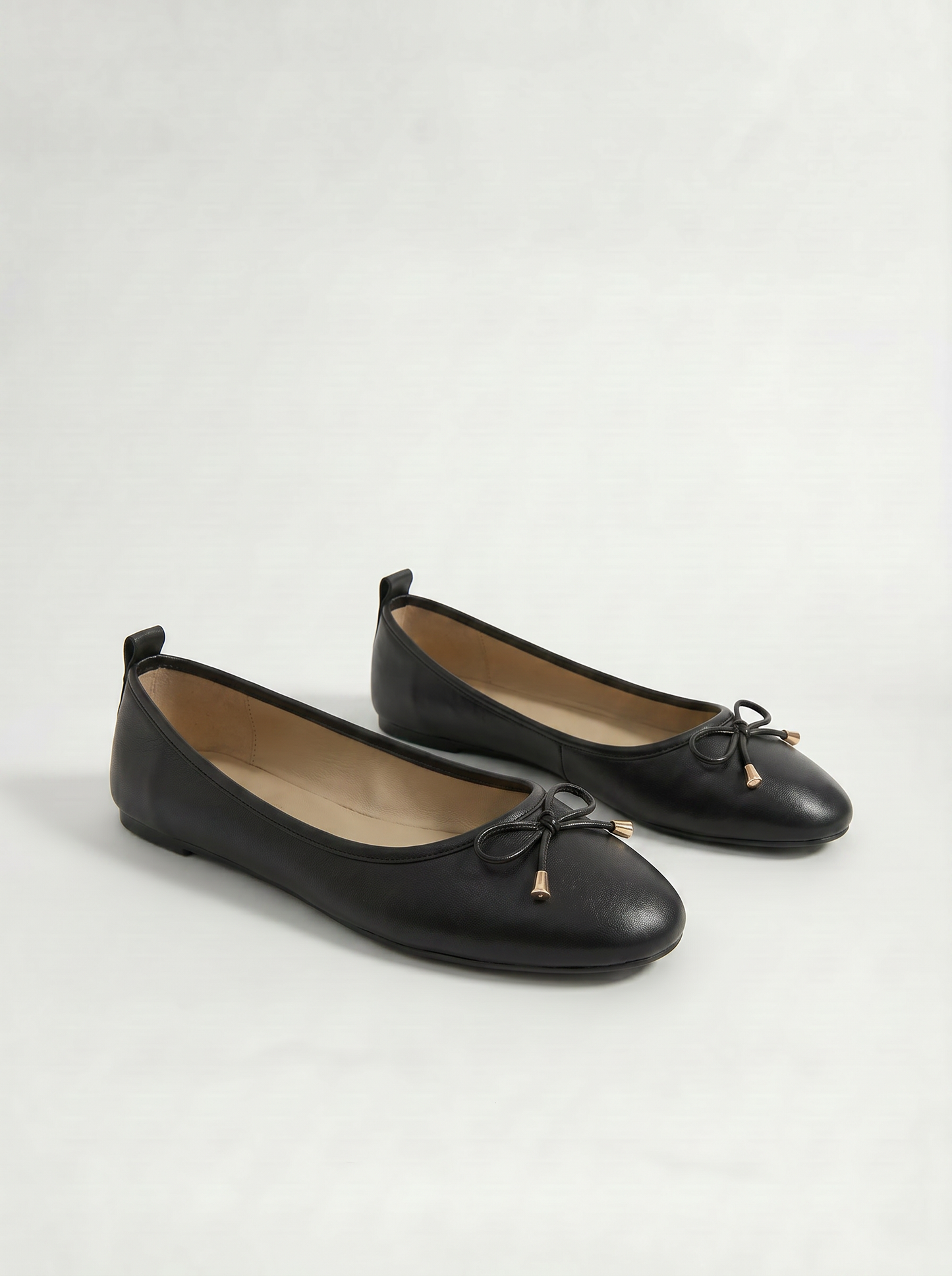 Ballerina da in poliuretano con fiocco - Nero