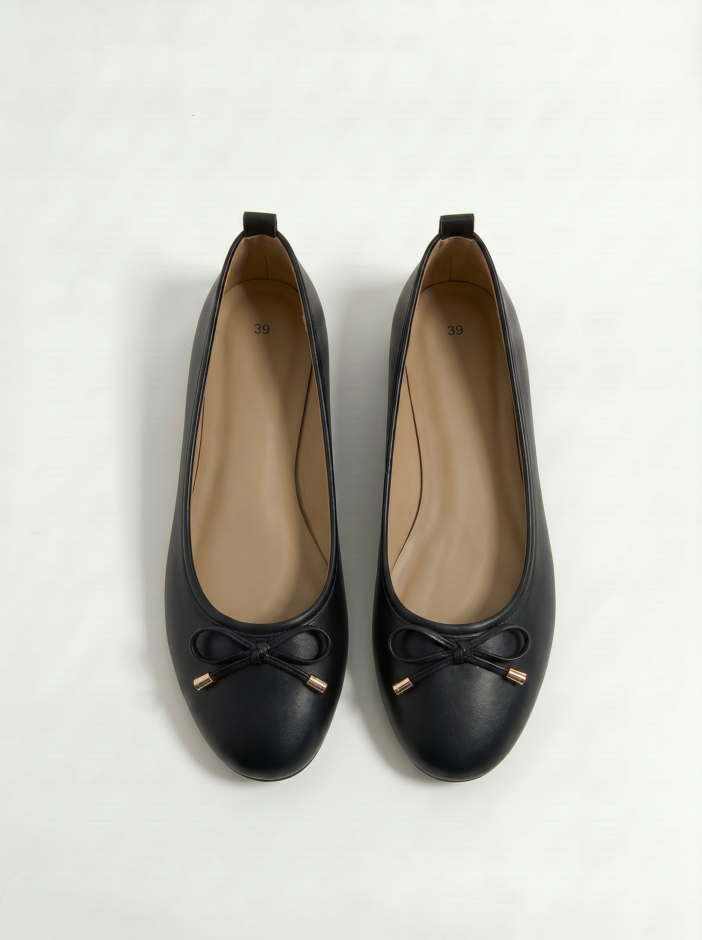 Ballerina da in poliuretano con fiocco - Nero