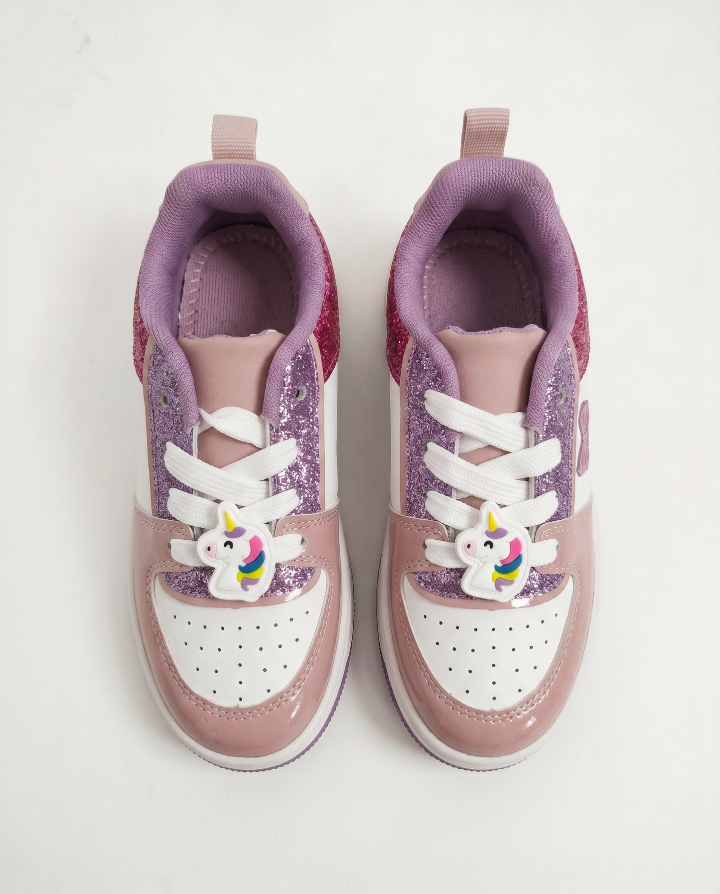 Sneakers multicolor con unicorno per bambina - Bianco