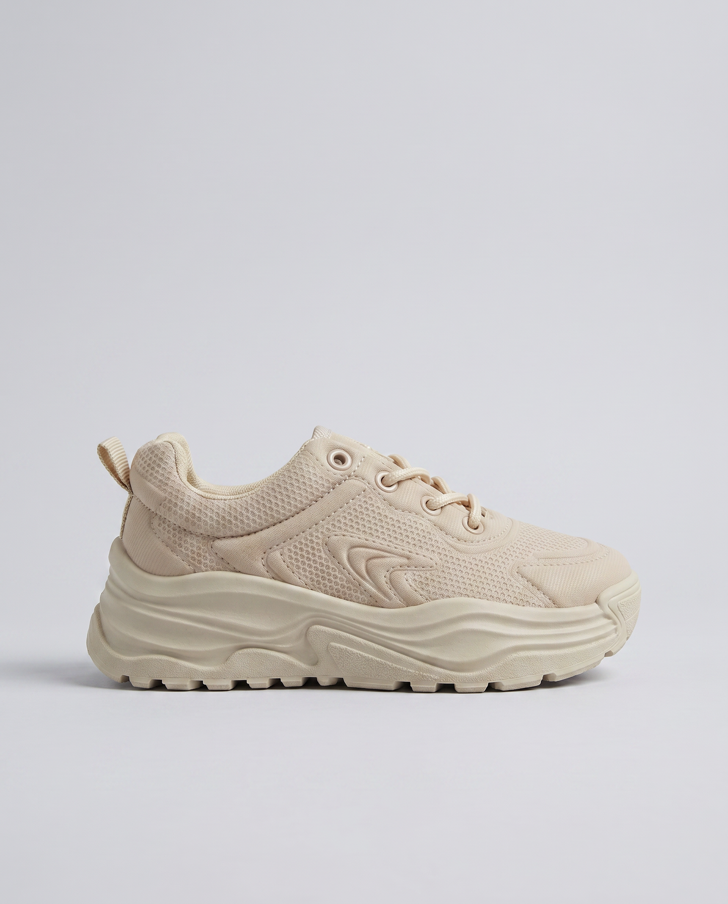 Sneakers da bambina in tessuto tecnico - Beige