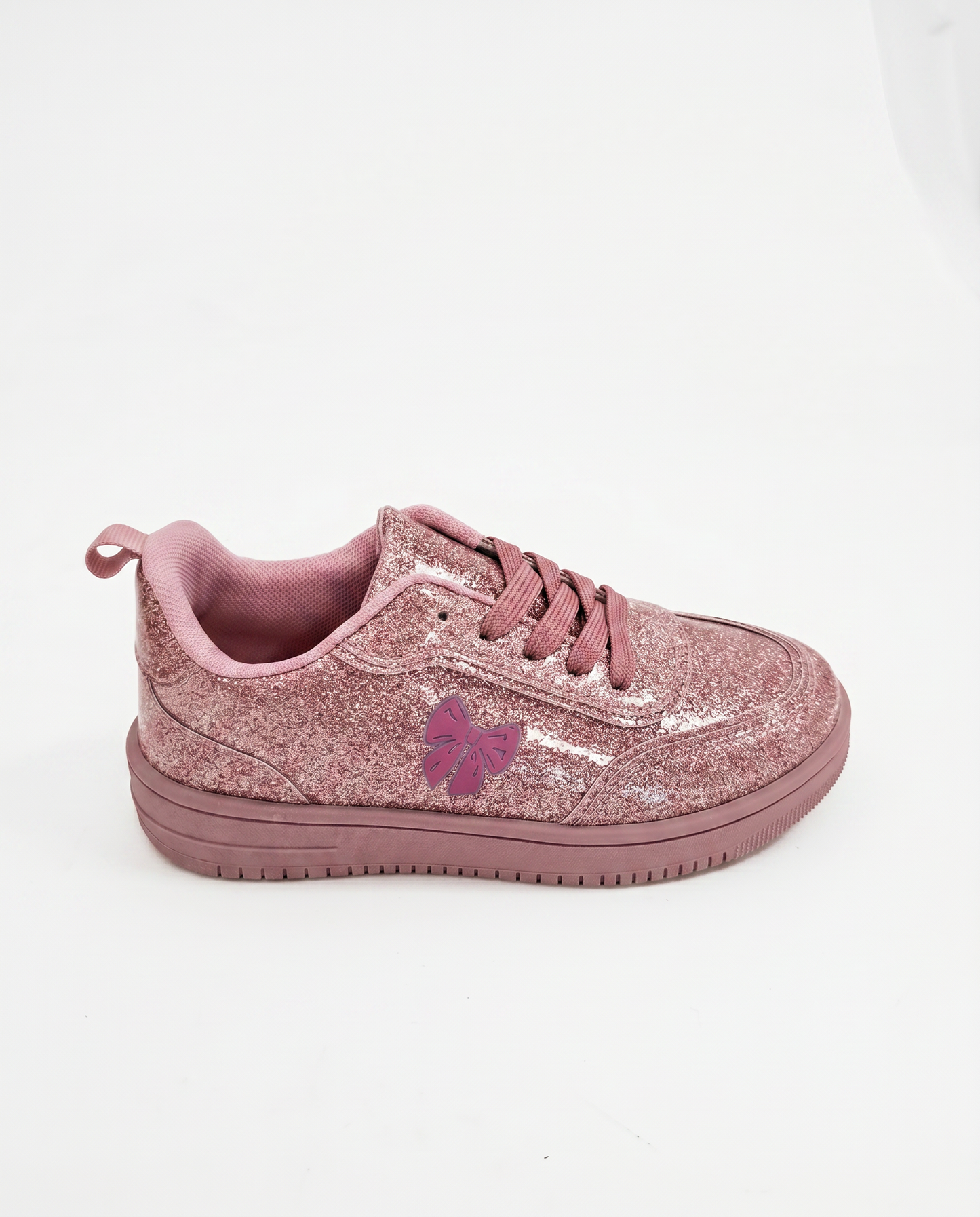 Glittery pink sneakers with bow - Pink