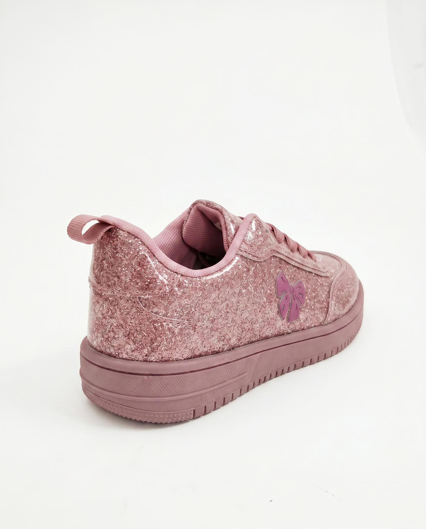 Glittery pink sneakers with bow - Pink