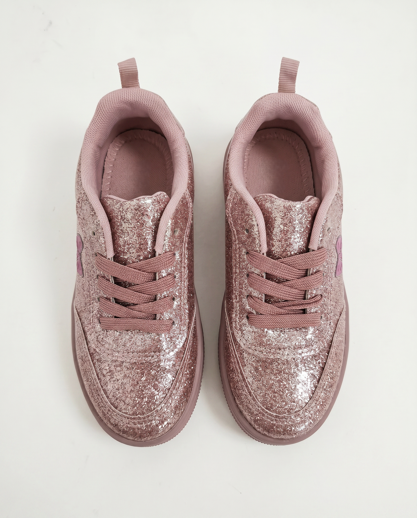 Glittery pink sneakers with bow - Pink