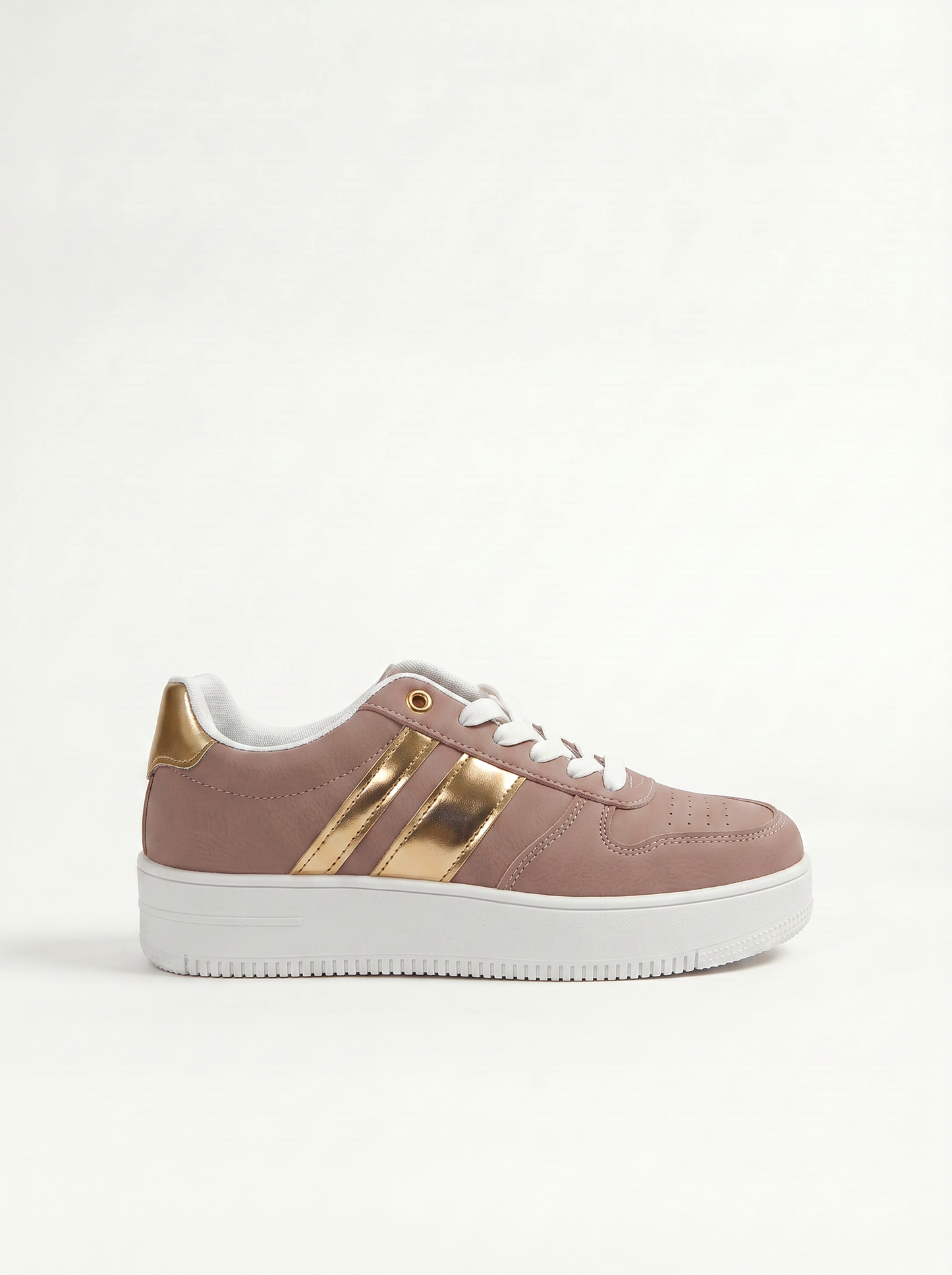 Monochrome pink polyurethane sneakers - Pink