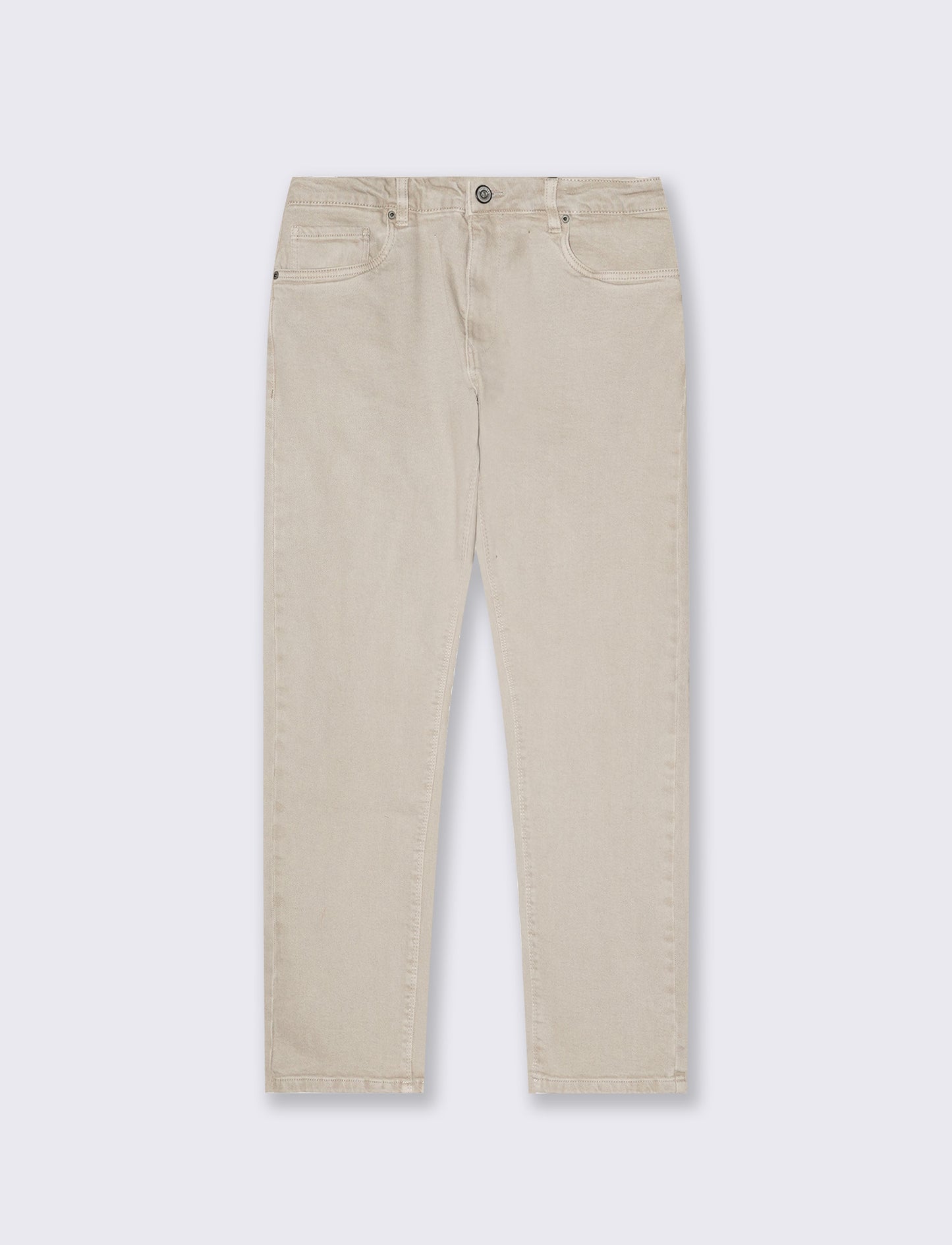 Pantaloni slim fit 5 tasche comfort - Beige