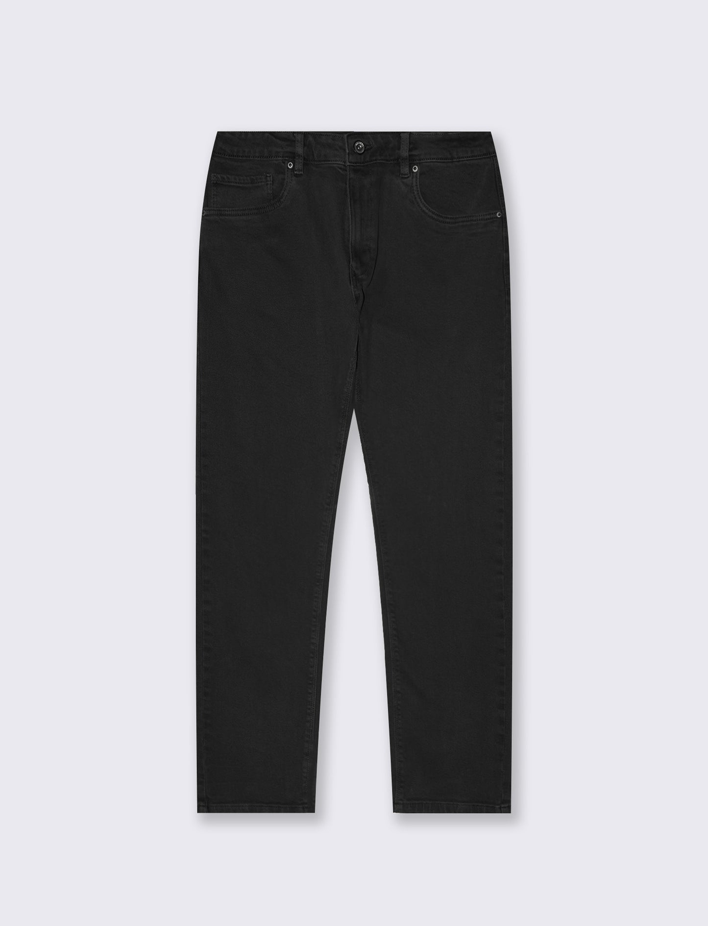 Slim fit 5-pocket comfort pants - Black