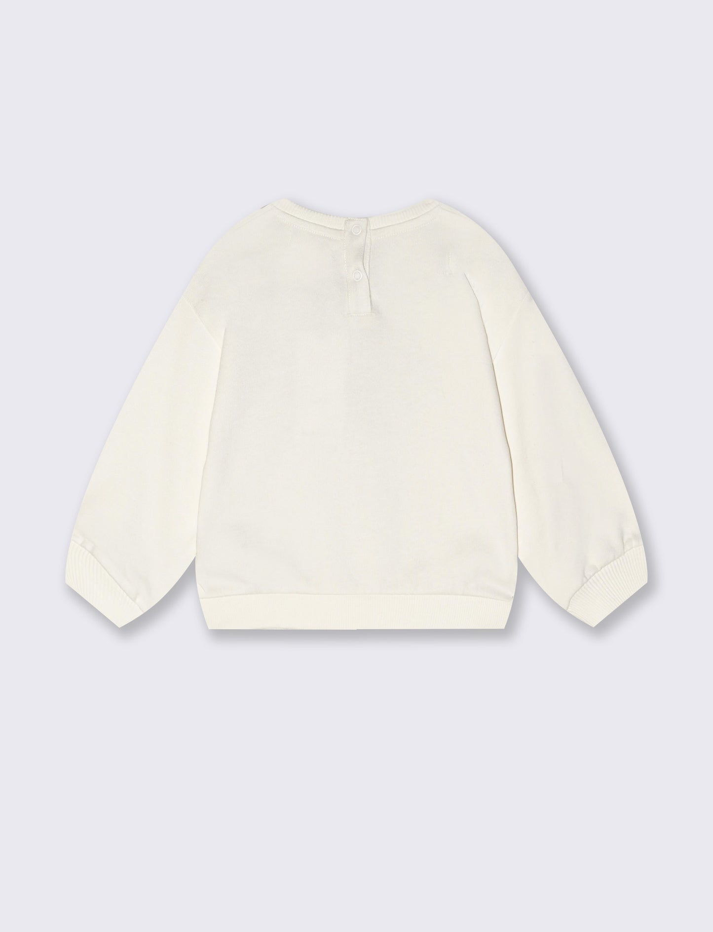 Basic sweatshirt with print and long sleeves - White