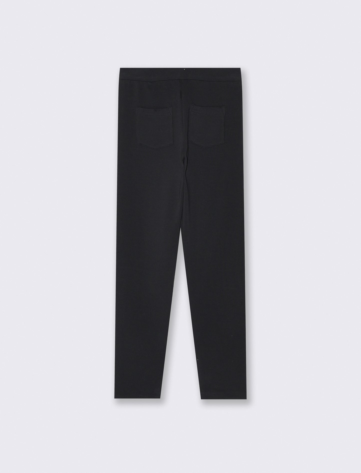 Leggings in interlock con borchie laterali - Nero