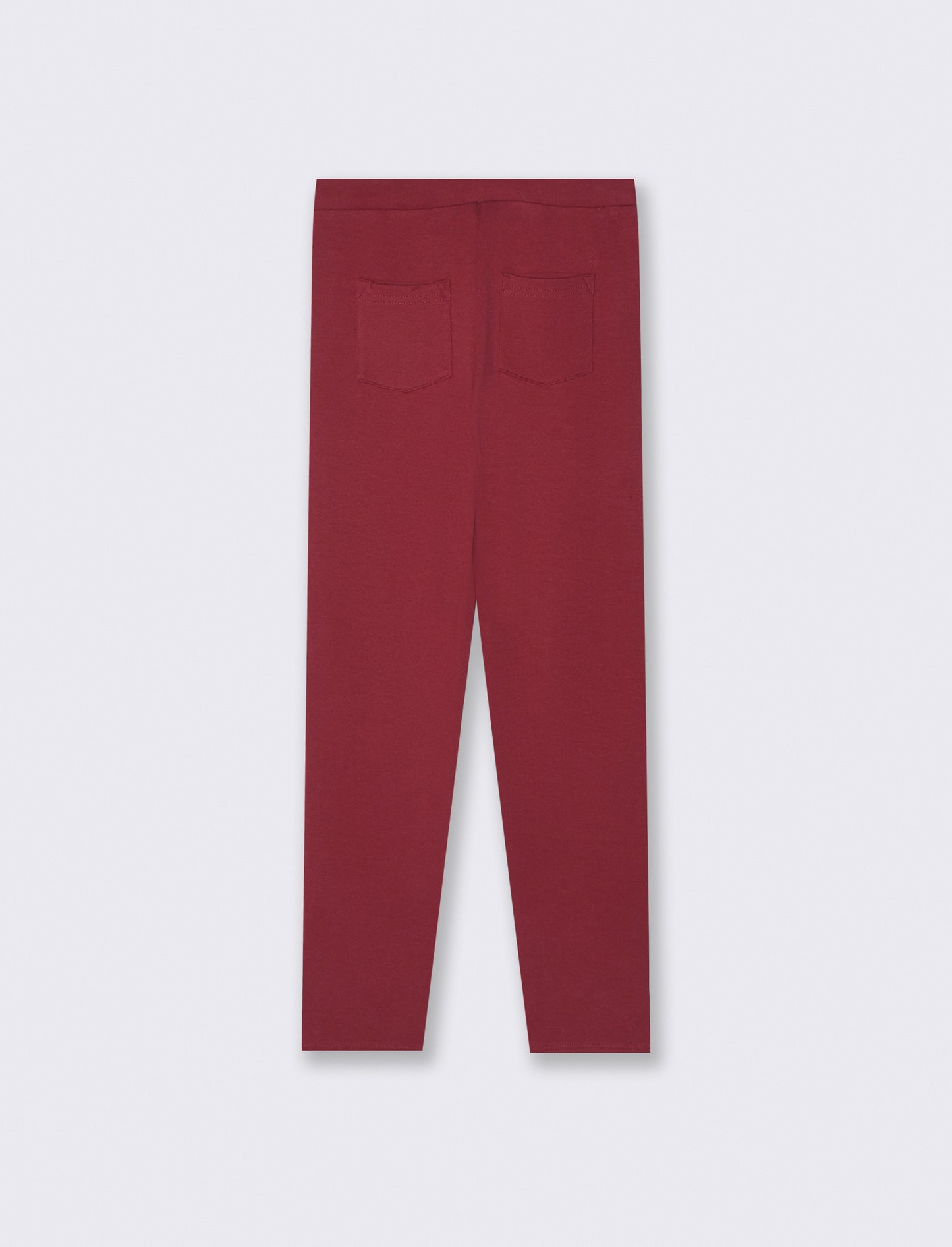 Leggings in interlock con borchie laterali - Bordeaux