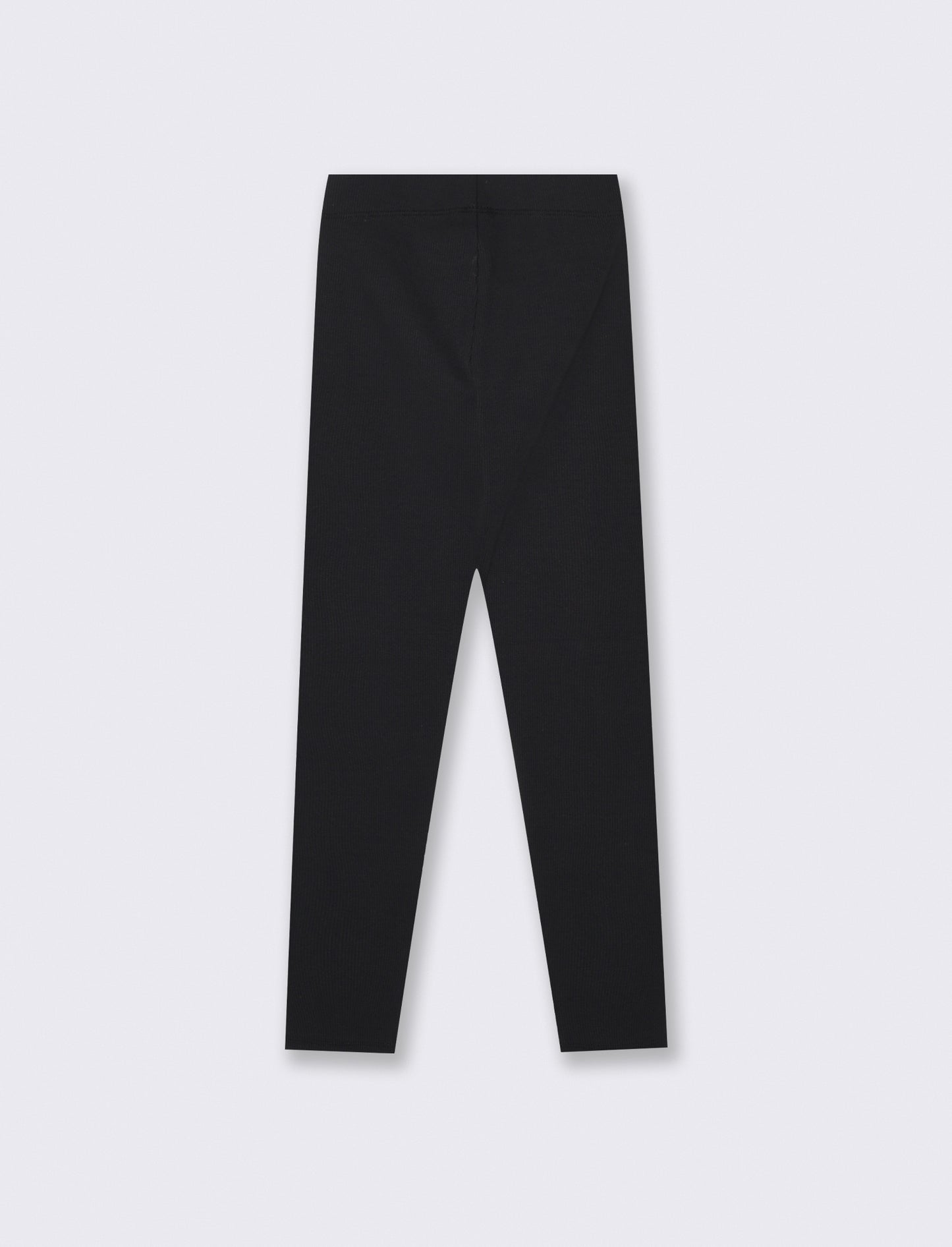 Soft Ribbed Leggings - Black