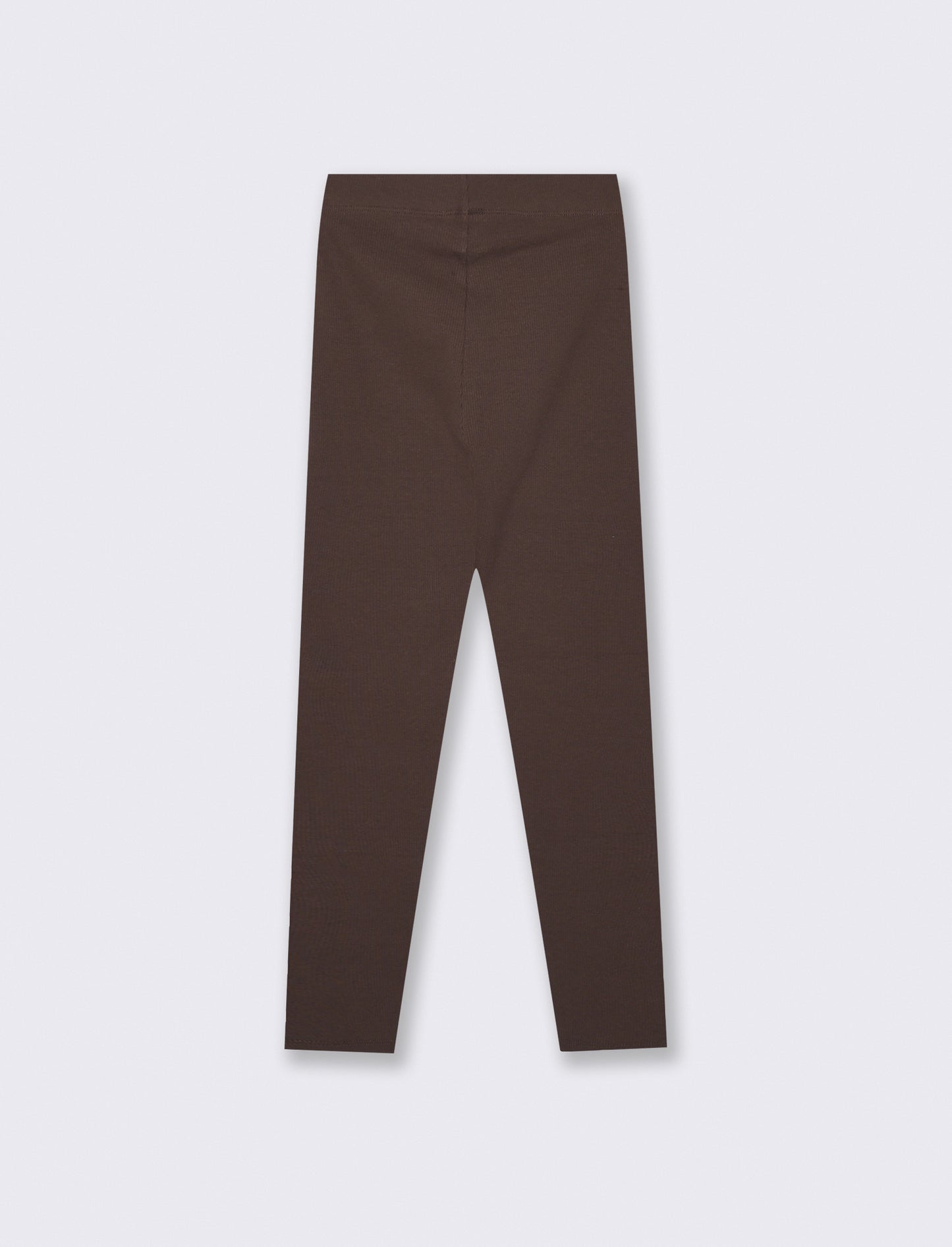 Leggings morbidi in costina elastica - Marrone cioccolato
