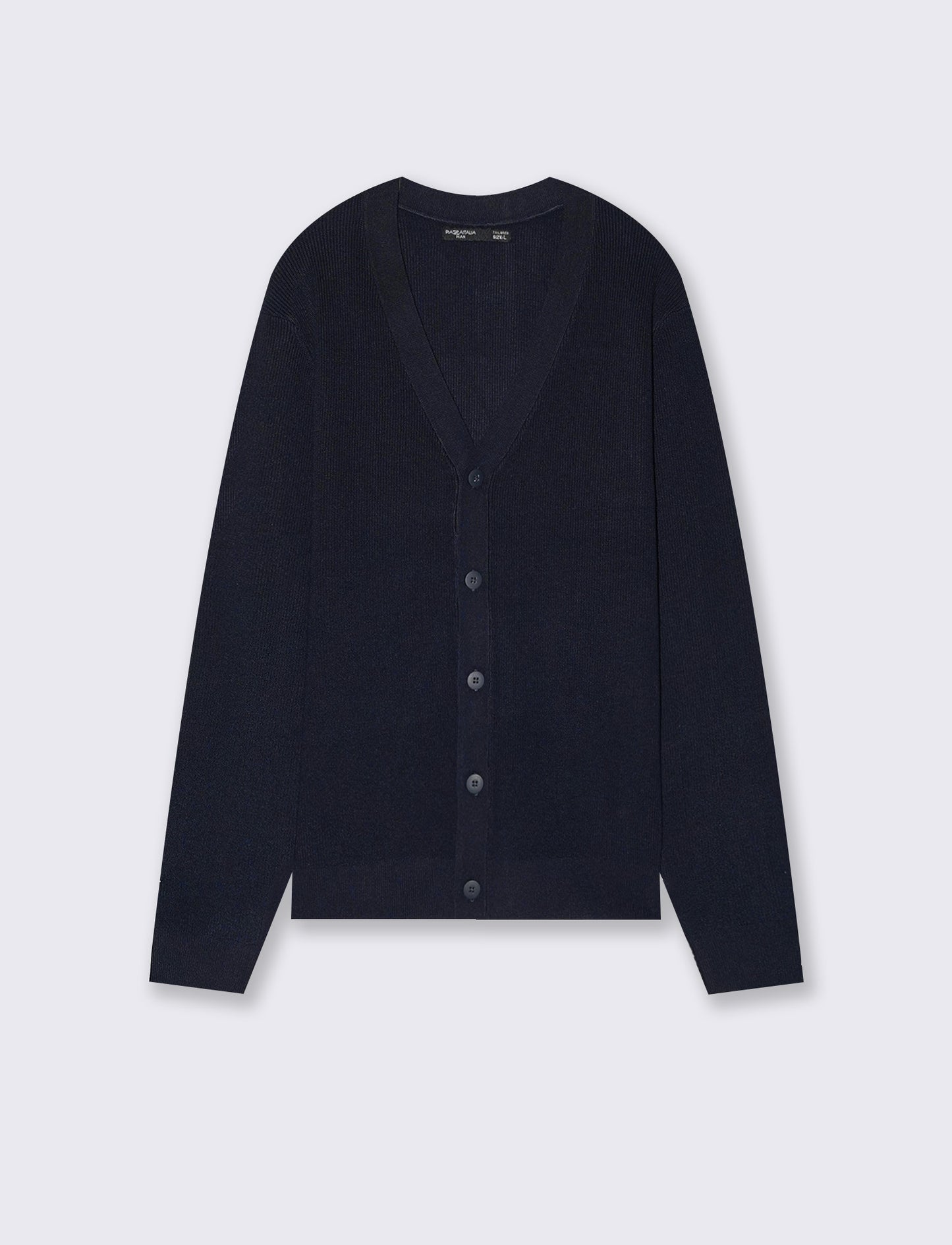 Maglia cardigan in misto viscosa a coste - Blu