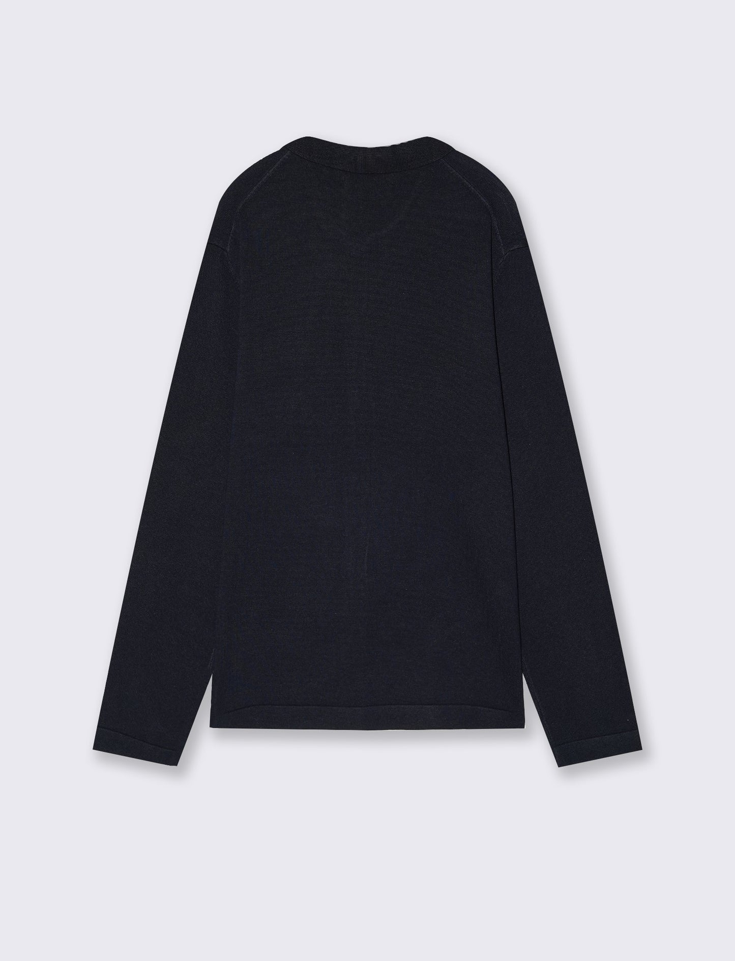 Maglia polo cardigan in misto viscosa - Blu