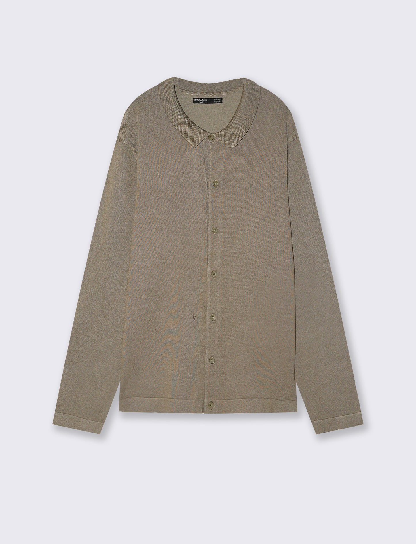 Viscose blend polo cardigan - Green